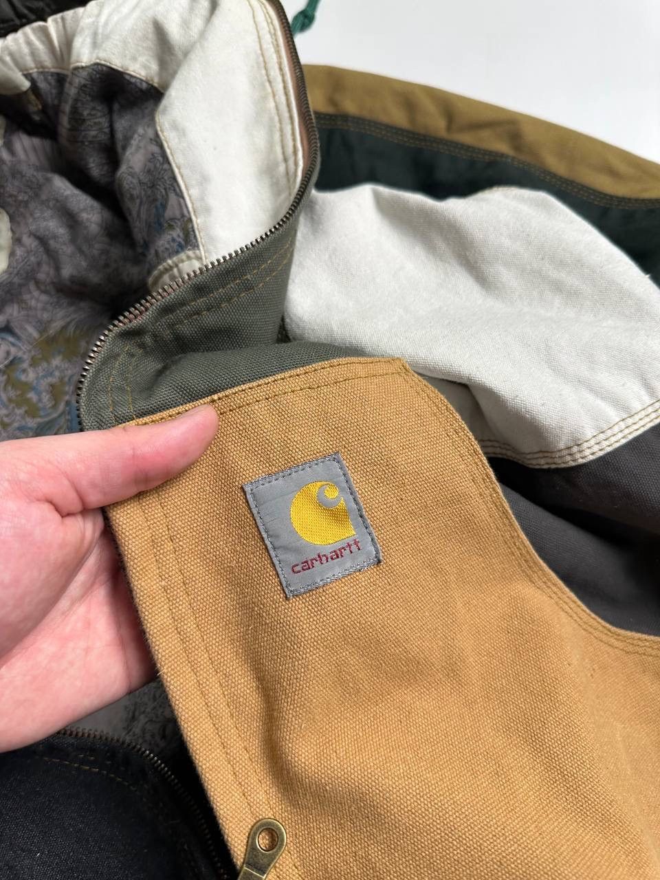 Carhartt Vintage 90s Carhartt Patchwork Reworked USA Streetwear Size US XL / EU 56 / 4 - 7 Thumbnail