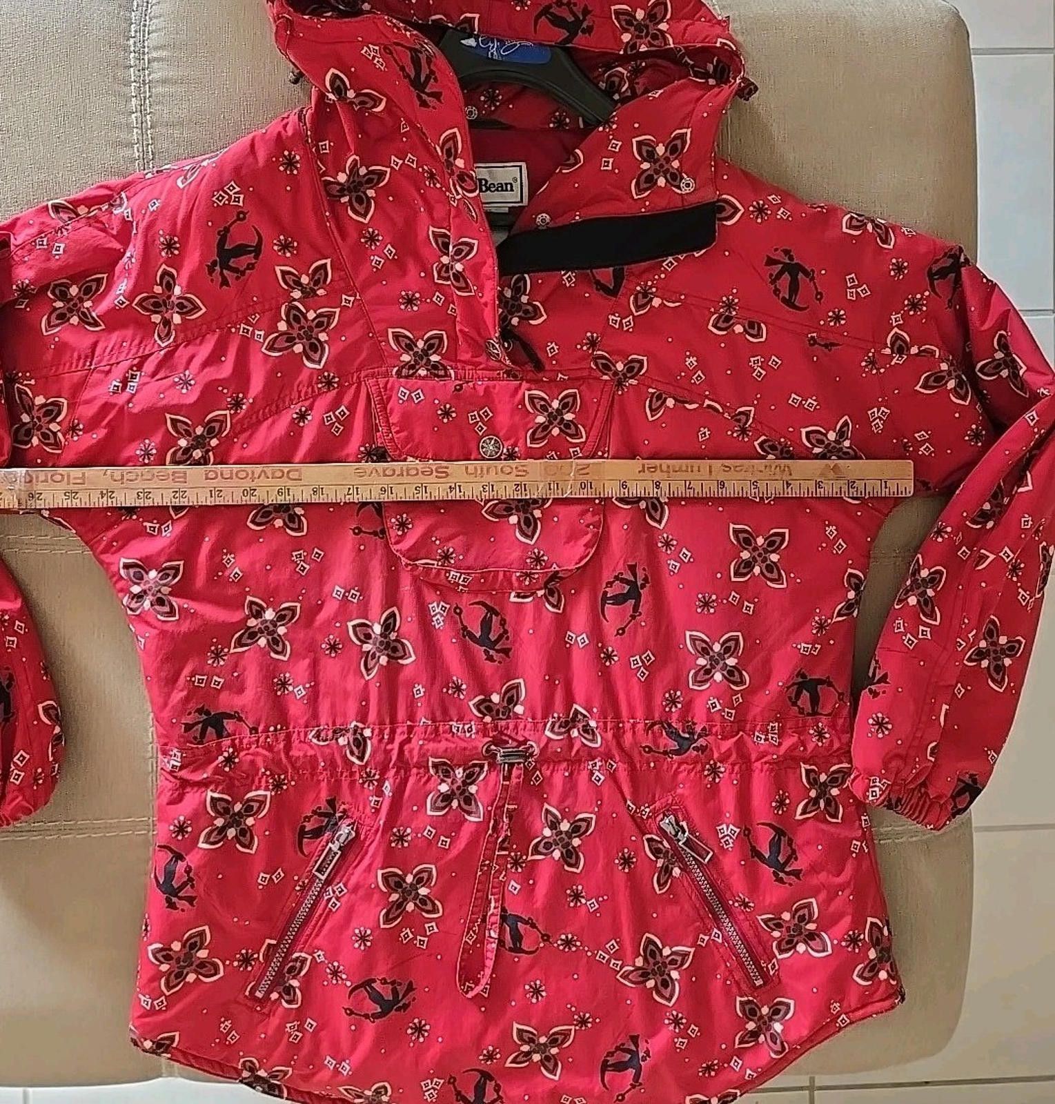 L.L. Bean Vtg LL BEAN Jacket Women's M Ski Pullover Red Insulated Size M / US 6-8 / IT 42-44 - 7 Thumbnail
