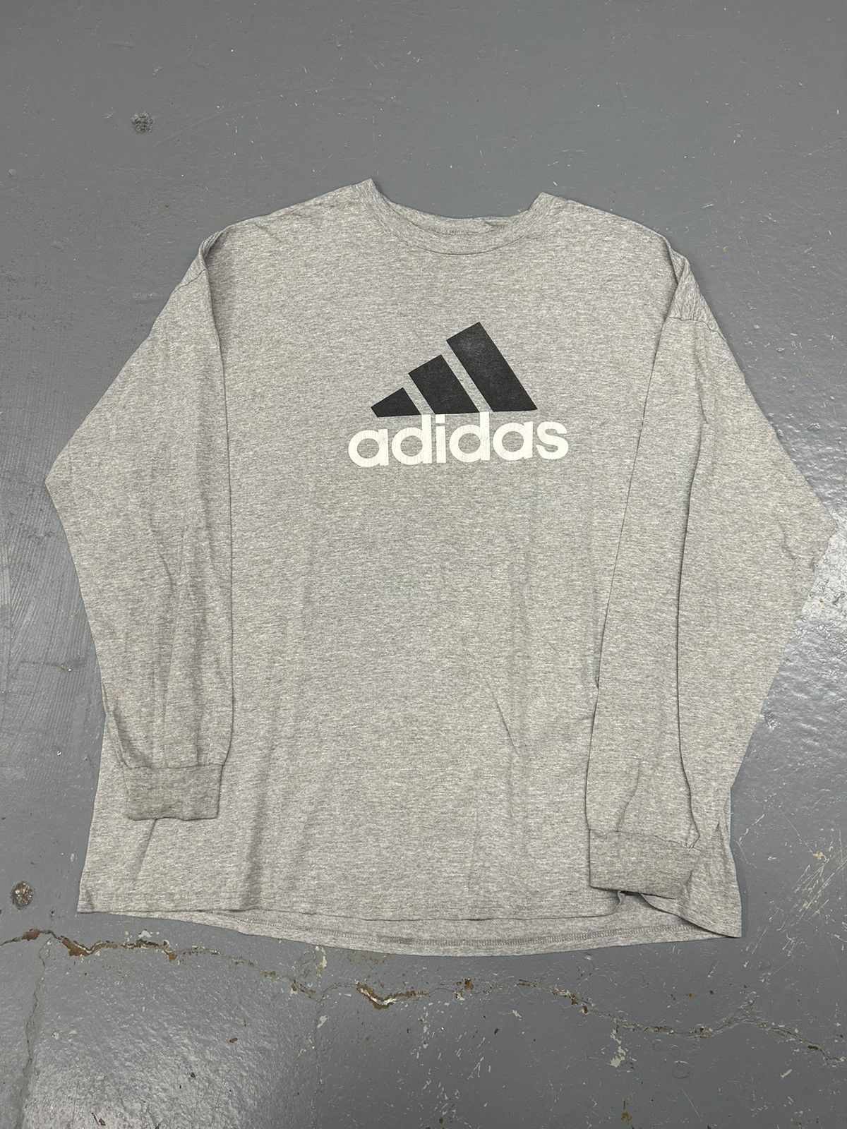 Adidas × Vintage Crazy Vintage Essential Y2K Adidas Logo Longsleeve Shirt Size US XXL / EU 58 / 5 - 1 Thumbnail