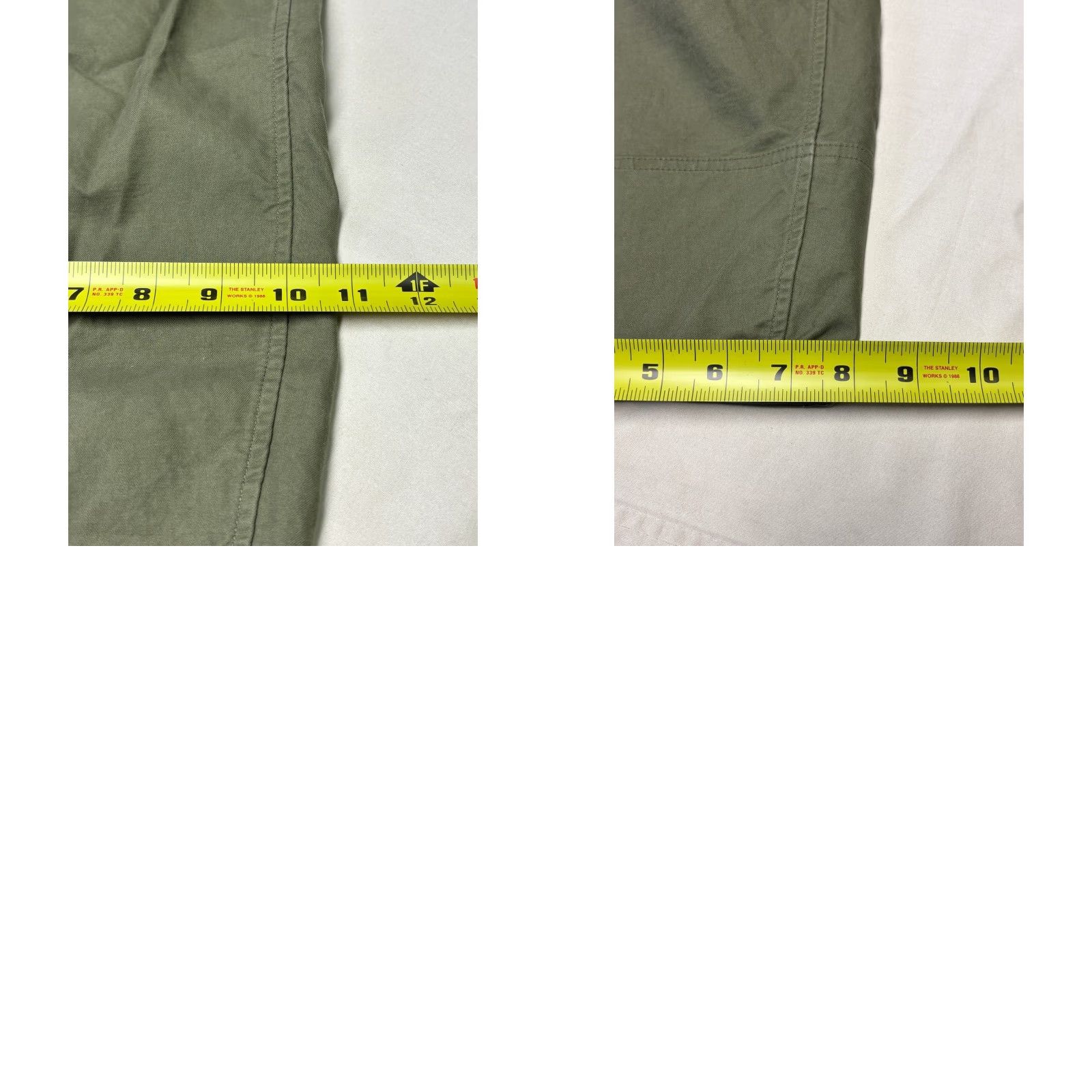 Cos COS Women Olive Green Wide Leg Trousers High Rise Straight Pants 33R x L26 Size 24" / US 00 / IT 34 - 9 Thumbnail