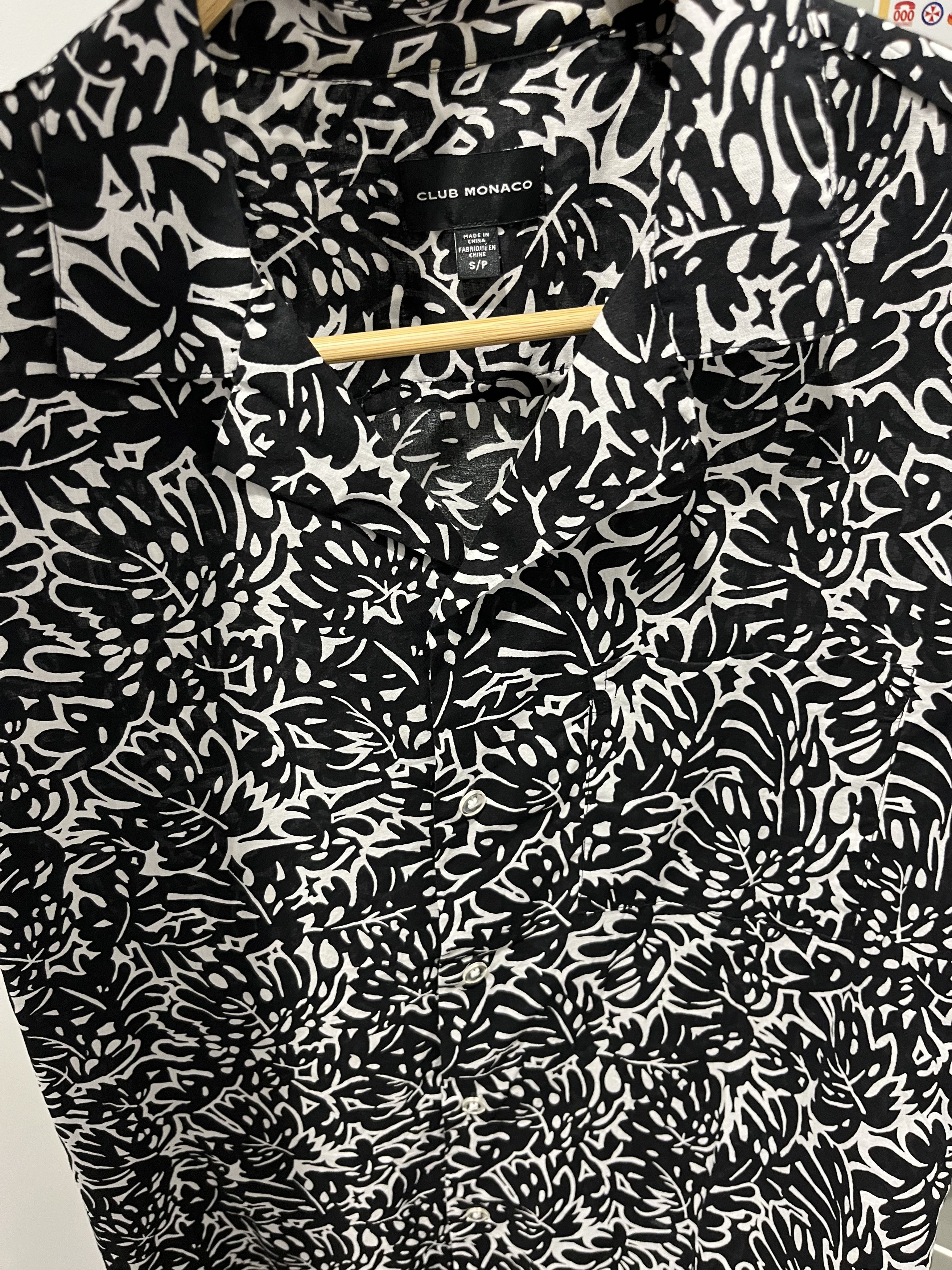 Club Monaco Great condition - Club Monaco black & white patterned shirt Size US S / EU 44-46 / 1 - 4 Thumbnail