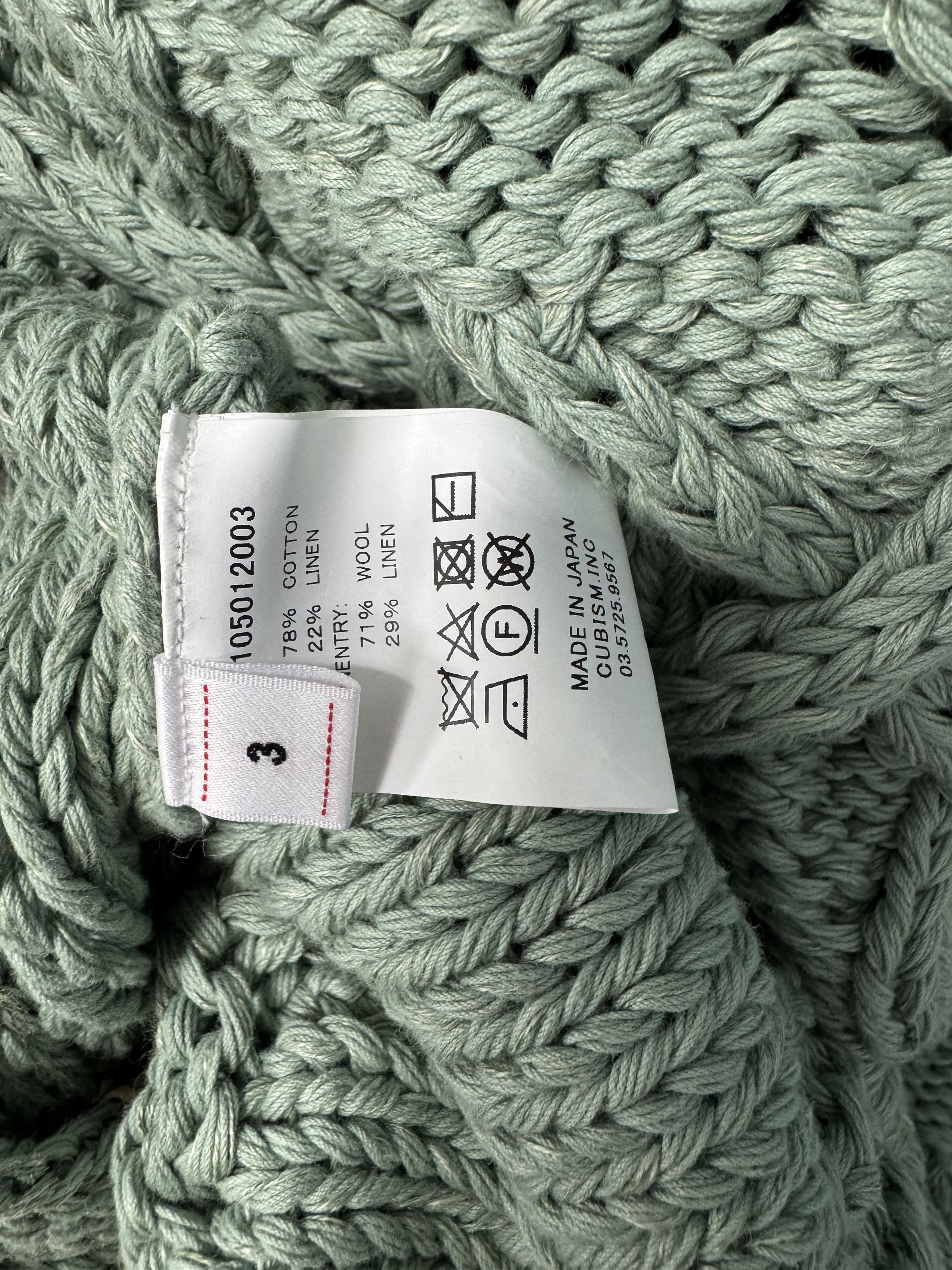 Visvim Visvim Cowichan SB Hand-Knit Size 3 Light Green Size US L / EU 52-54 / 3 - 3 Thumbnail