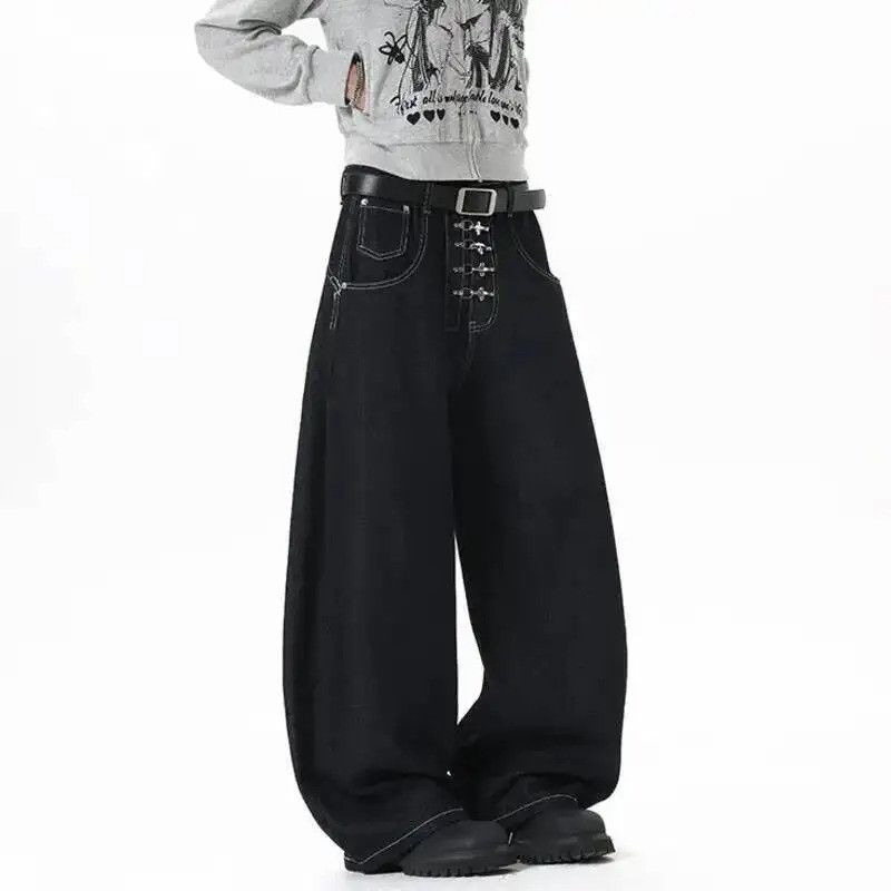 Jean Gothic Metal Detail Denim Pants Size US 33 - 4 Thumbnail