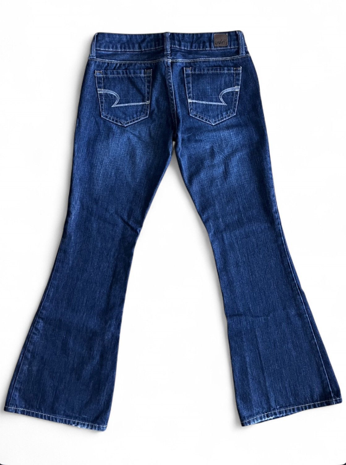American Eagle Outfitters AMERICAN EAGLE REAL FLARE WOMENS LOW RISE JEANS Size 26" / US 2 / IT 38 - 2 Thumbnail
