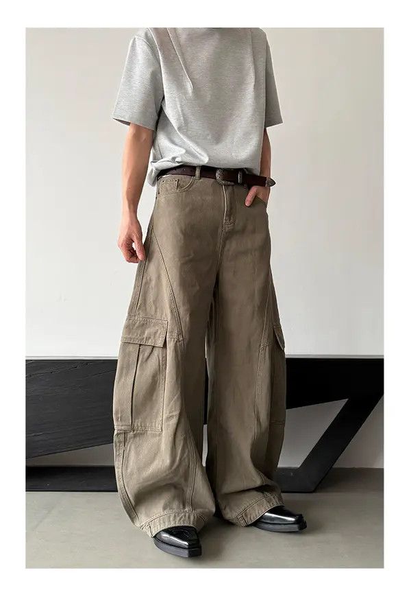 Vintage Katsuragi x Mao Khaki Cargo Wide Leg Pants Size US 32 / EU 48 - 3 Thumbnail