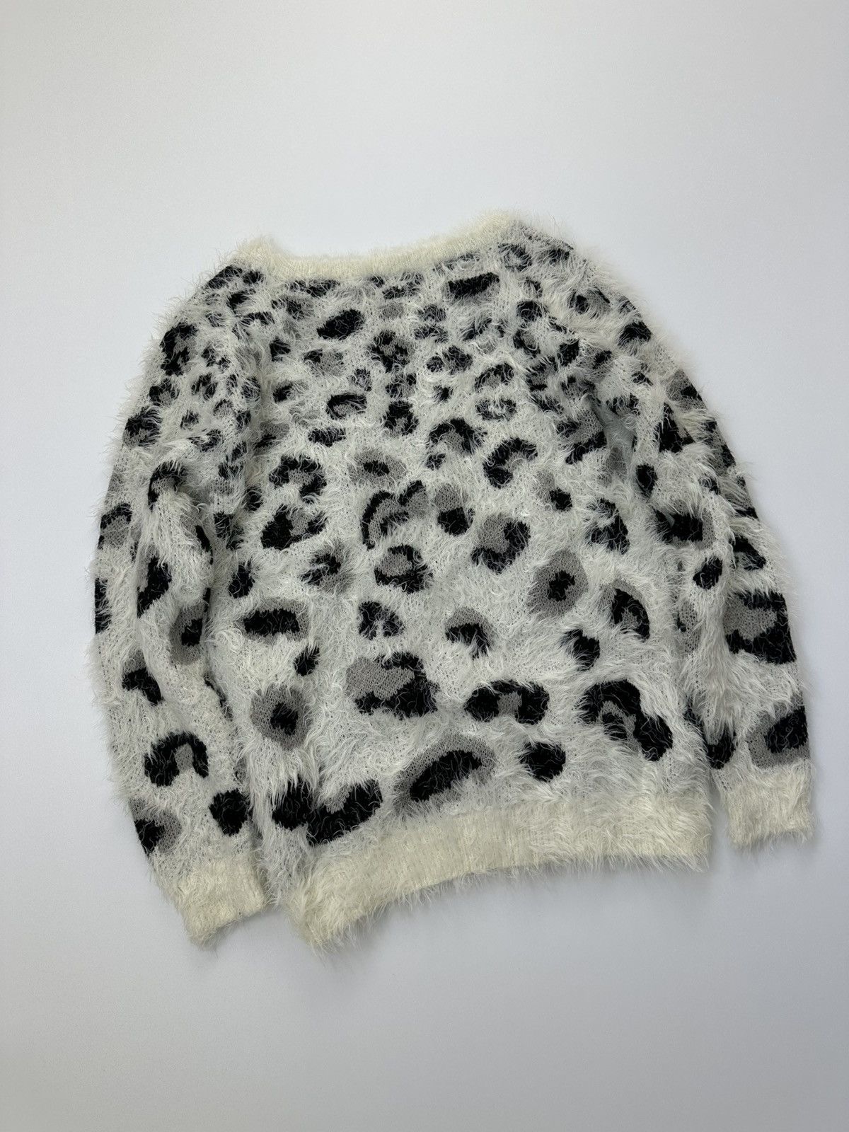 Japanese Brand Faux Fur Style Plaid Sweater Women's Size M / US 6-8 / IT 42-44 - 8 Thumbnail