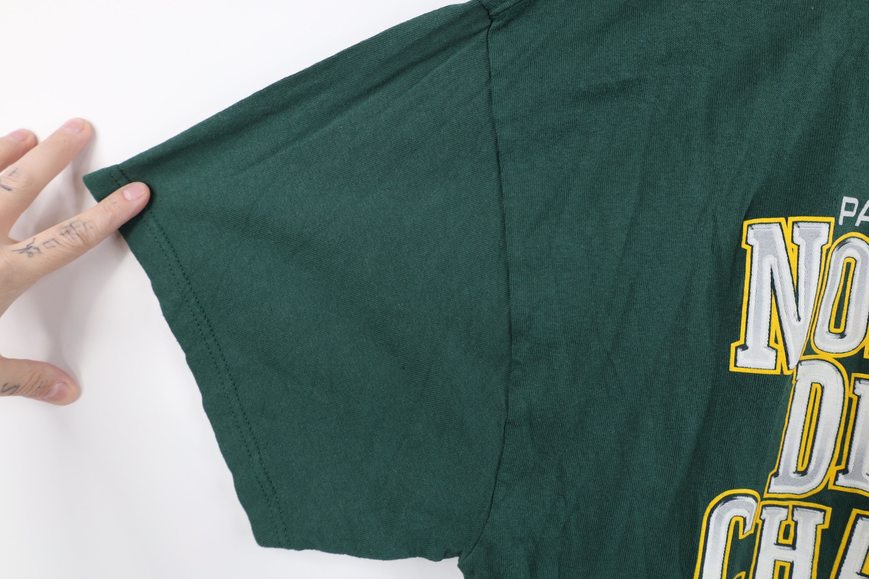 Vintage Y2K Division Champs Green Bay Packers Football T-Shirt Green Size US XL / EU 56 / 4 - 7 Thumbnail