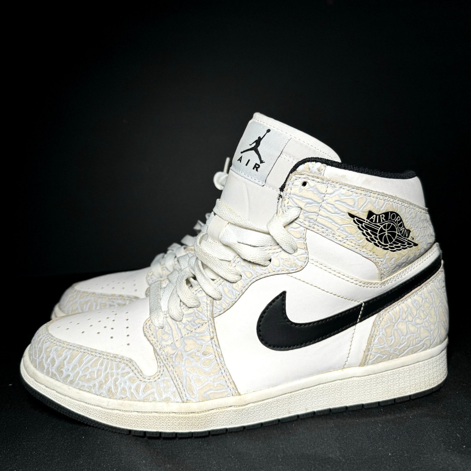 Jordan Brand × Nike Size 9.5 Air Jordan 1 Retro High White Elephant Men's Shoes Size US 9.5 / EU 42-43 - 8 Thumbnail
