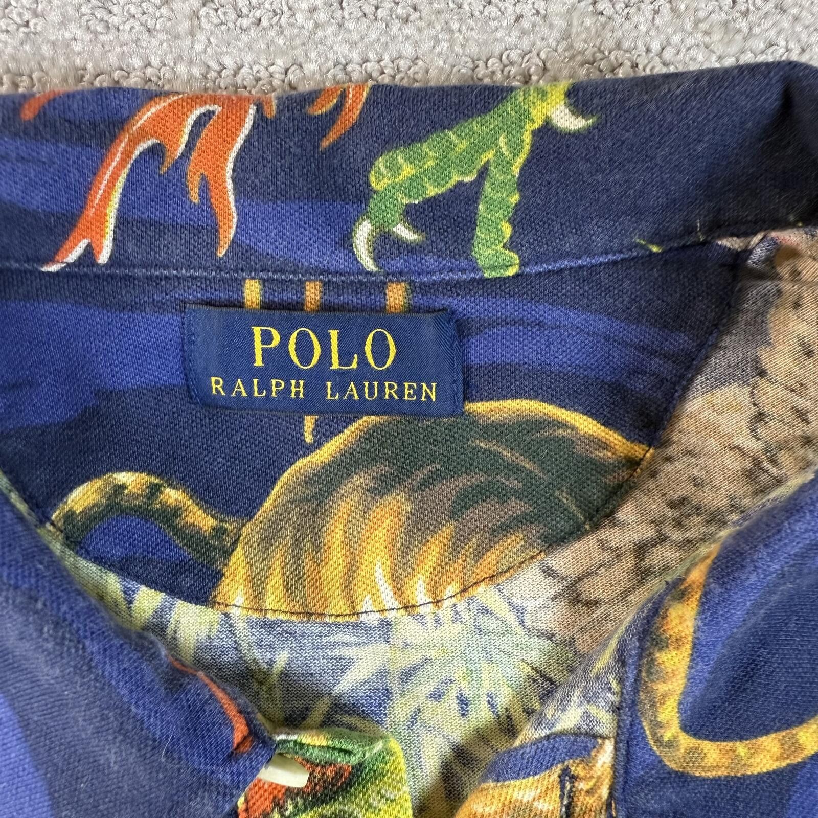 Polo Ralph Lauren Vintage Polo Ralph Lauren Dragon Tiger AOP Polo XXL Size US XXL / EU 58 / 5 - 4 Thumbnail
