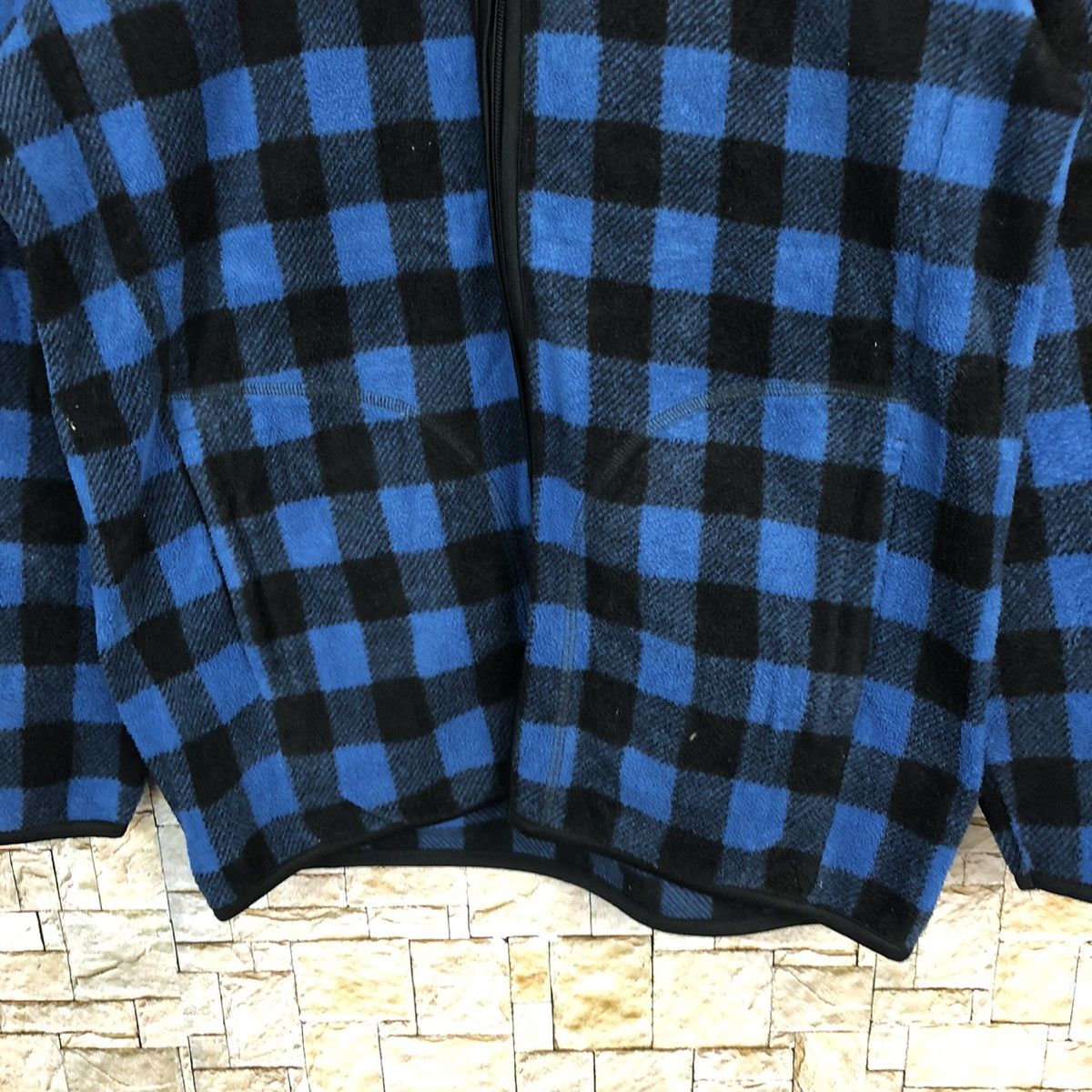 Uniqlo Uniqlo Blue checkered Sweater fleece jacket #A404 Size US M / EU 48-50 / 2 - 6 Thumbnail