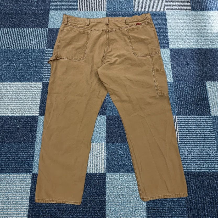 Wrangler VINTAGE Wrangler Khaki Tan Carpenter Jeans Mens 42X30 Relaxed 5-Pocket Denim Workwear Utility Pockets Belt Loops 94LSWAO Size US 42 / EU 58 - 1 Thumbnail