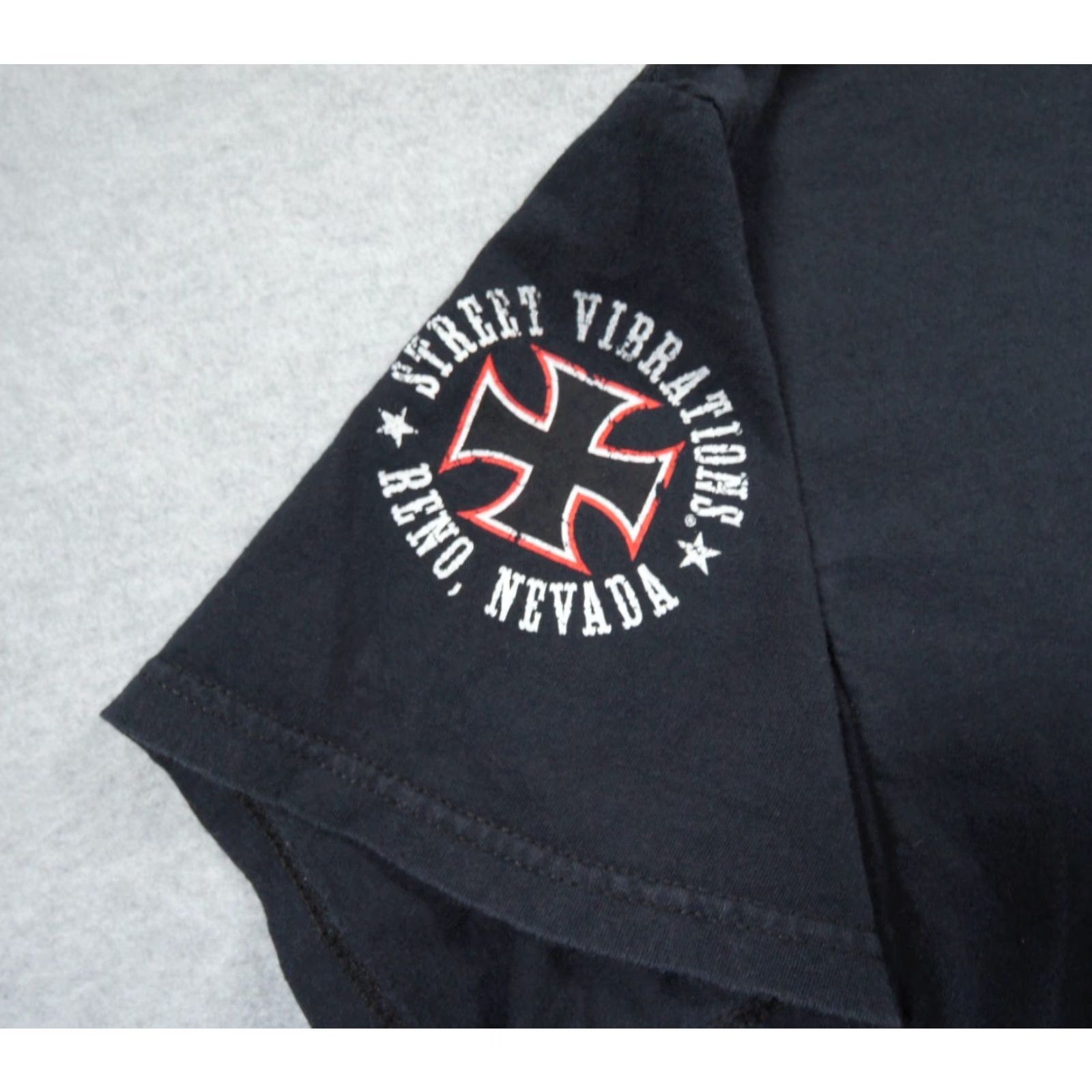 Fruit Of The Loom Street Vibrations Shirt Mens XL Black Motorcycle Tee Reno Nevada Biker 2014 Size US XL / EU 56 / 4 - 5 Thumbnail
