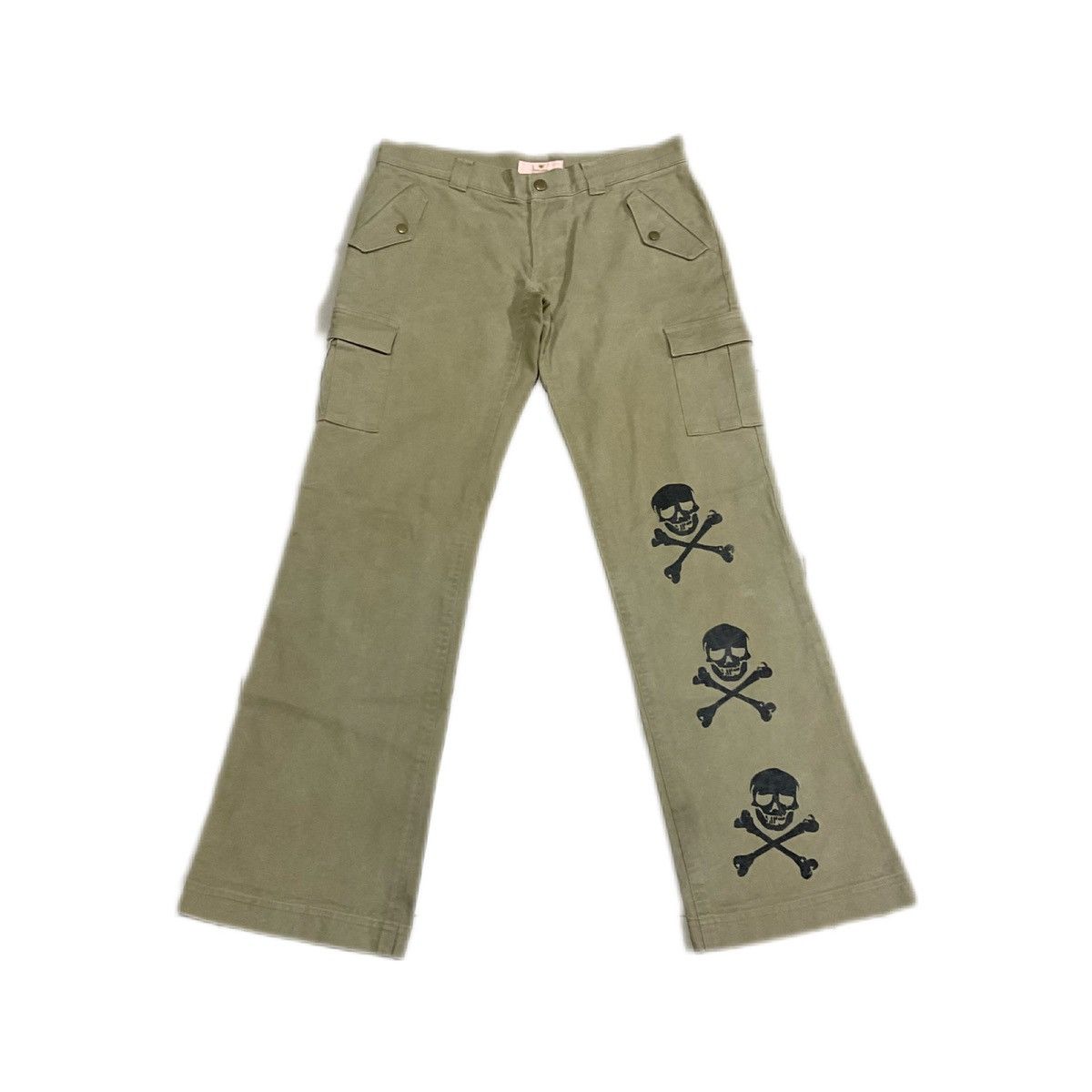 Hysteric Glamour × Japanese Brand × Seditionaries 🔥Sick Y2K Super Lovers Skull Flared Pants Size US 30 / EU 46 - 1 Thumbnail