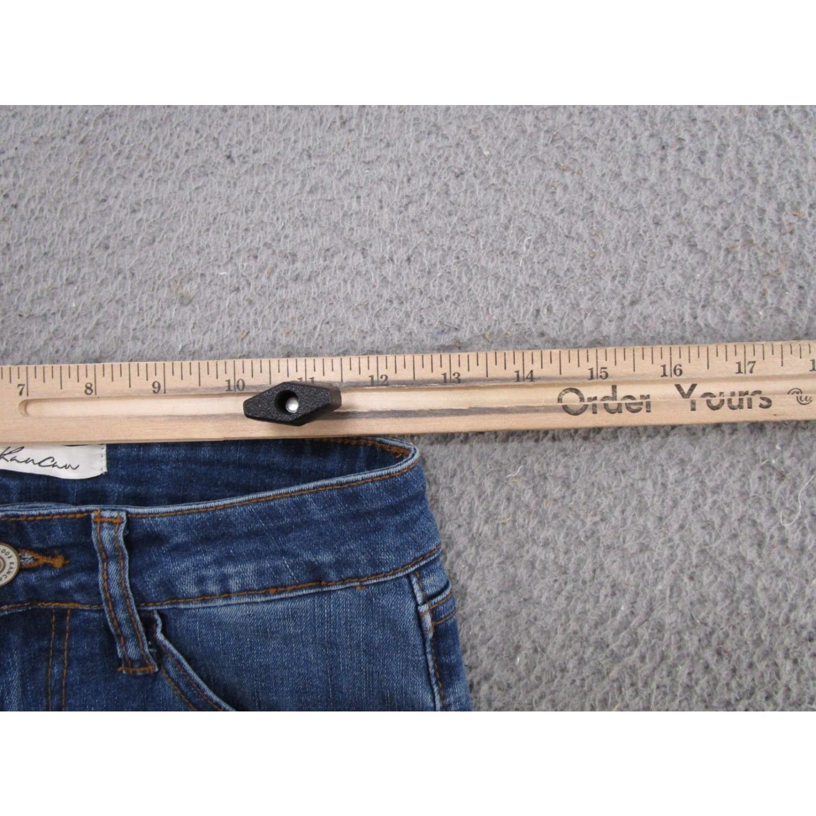 Vintage Kancan Womens Blue Medium Wash Stretch Denim Skinny Jeans Size 0/23 Mid Rise Size 25" / US 0 / IT 36 - 5 Thumbnail