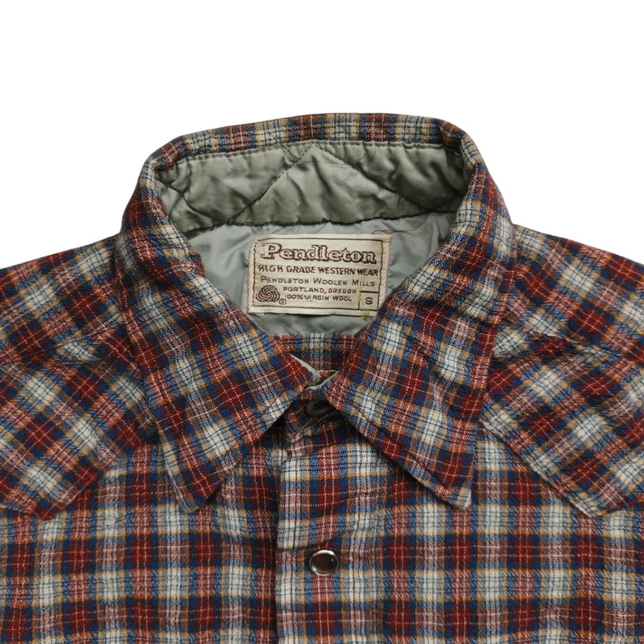 Pendleton 70s Pendleton Western Shirt Plaid Pearl Snap Button Size US S / EU 44-46 / 1 - 3 Thumbnail