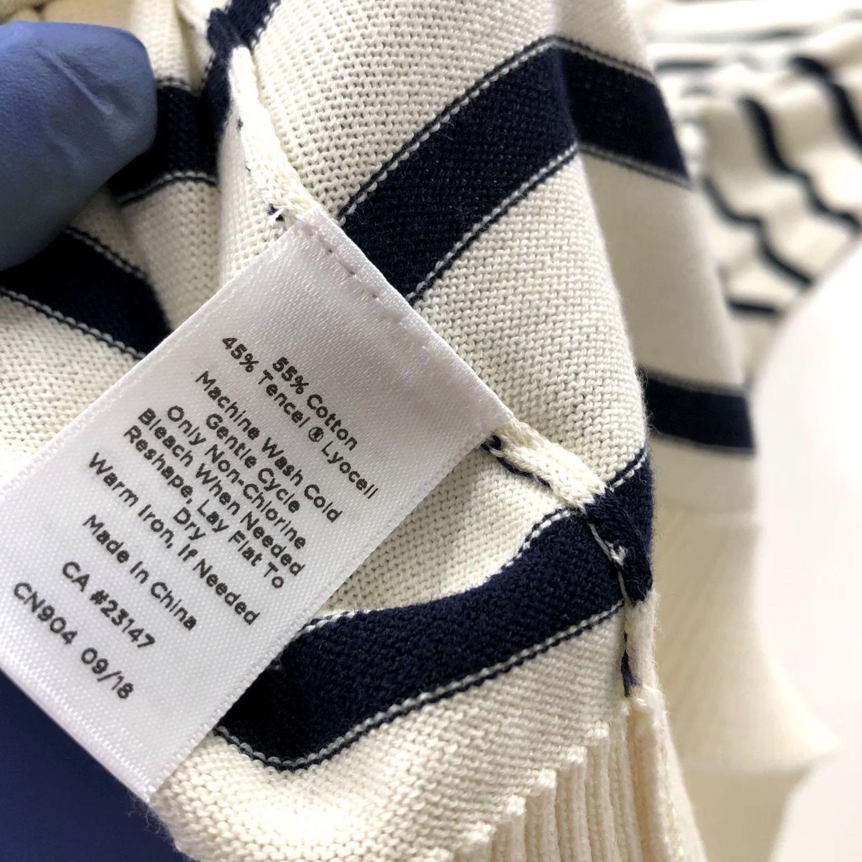 Talbots Talbots Plus NEW Plus 2X Lightweight Boat Neck Pullover Sweater Blue Ivory Striped Knit Pullover Casual Womens 2X Lightweight Pullover Sweater Size XXL / US 16-18 / IT 52-54 - 7 Thumbnail