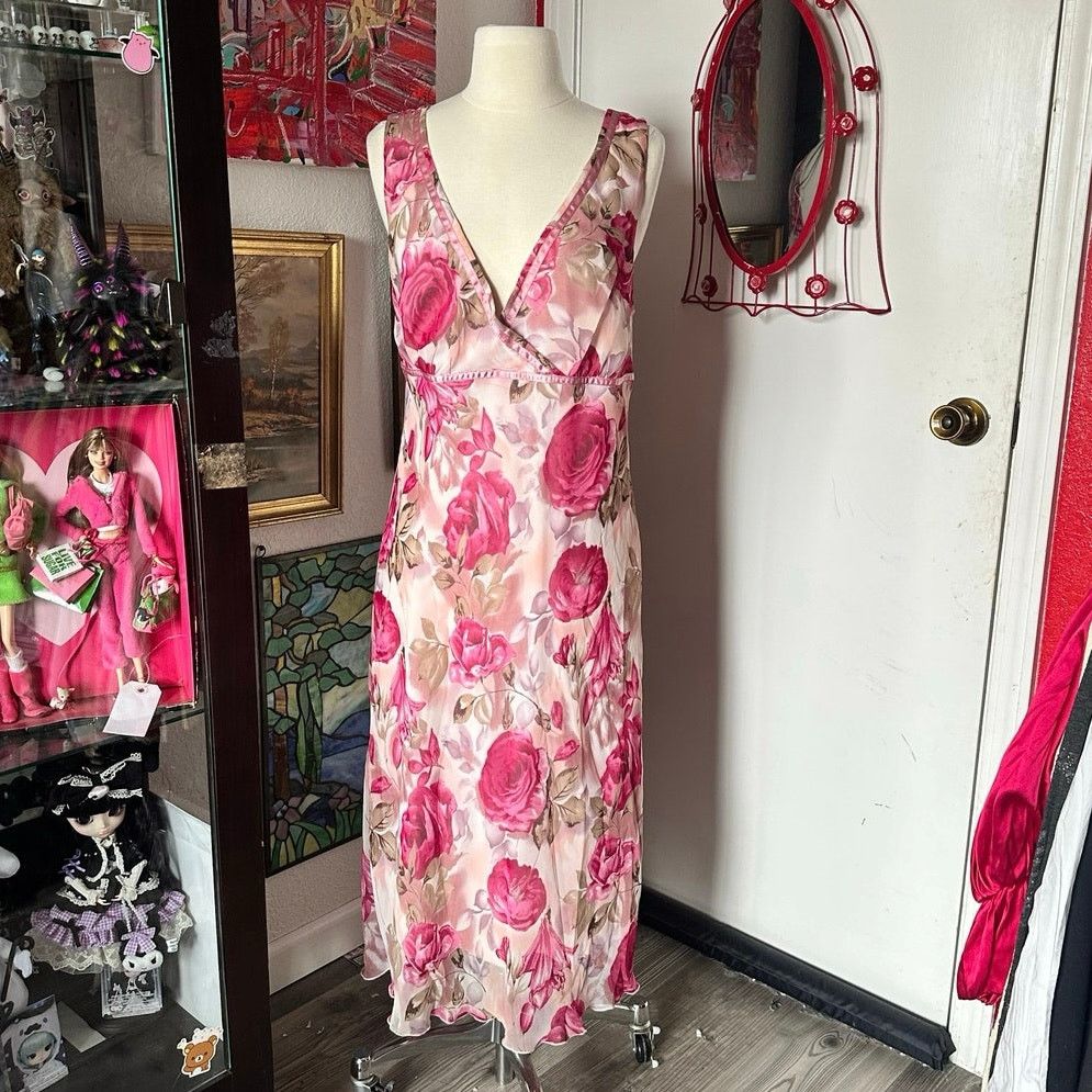 Other meghan matthews pink and brown floral maxi dress Size XL / US 12-14 / IT 48-50 - 1 Thumbnail