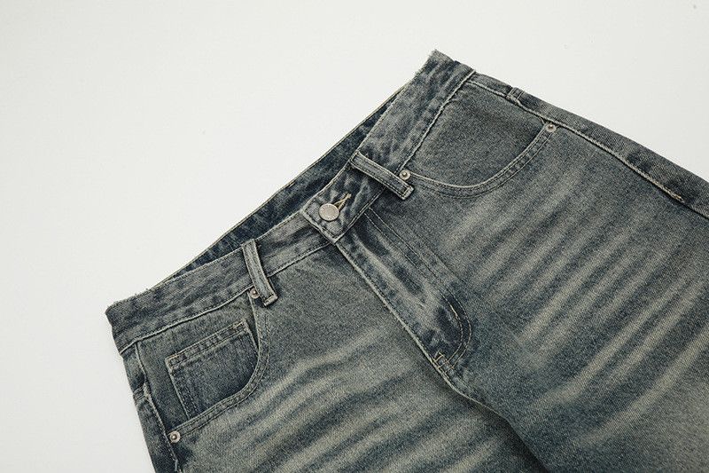 Vintage American retro street cleanfit whiskered washed jeans Size US 32 / EU 48 - 3 Thumbnail