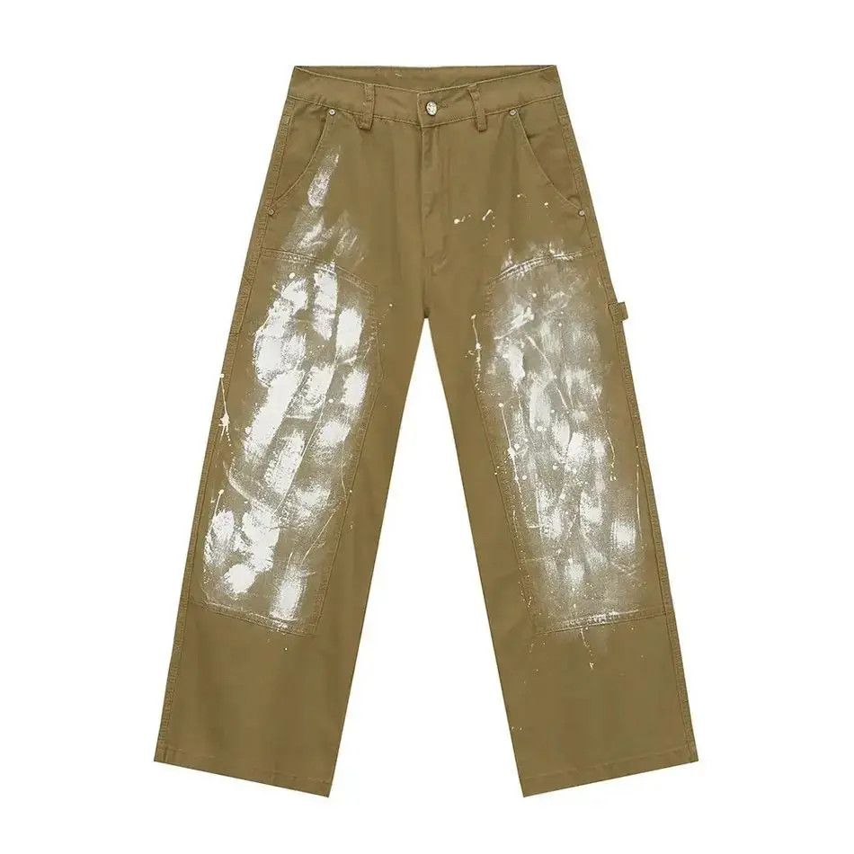 Japanese Brand Retro loose wide leg graffiti jeans Size US 32 / EU 48 - 3 Thumbnail