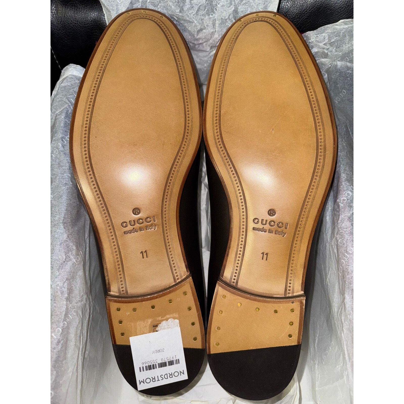 Gucci Gucci Mens Monogram Leather Horsebit Loafer Flat G 11 US 12 Size US 12 / EU 45 - 18 Thumbnail