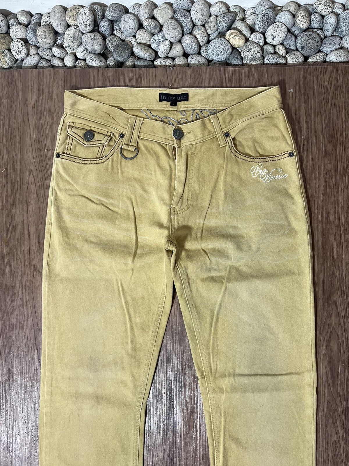 In The Attic × Japanese Brand In The Attic Back Embroidery Suede Pants Size US 33 - 4 Thumbnail