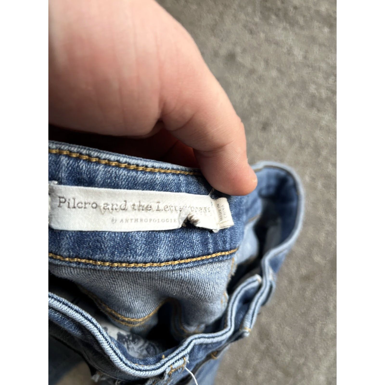 Vintage Pilcro Womens Skinny Jeans Size 26 Blue Denim with Glitter Accents Size 26" / US 2 / IT 38 - 5 Thumbnail