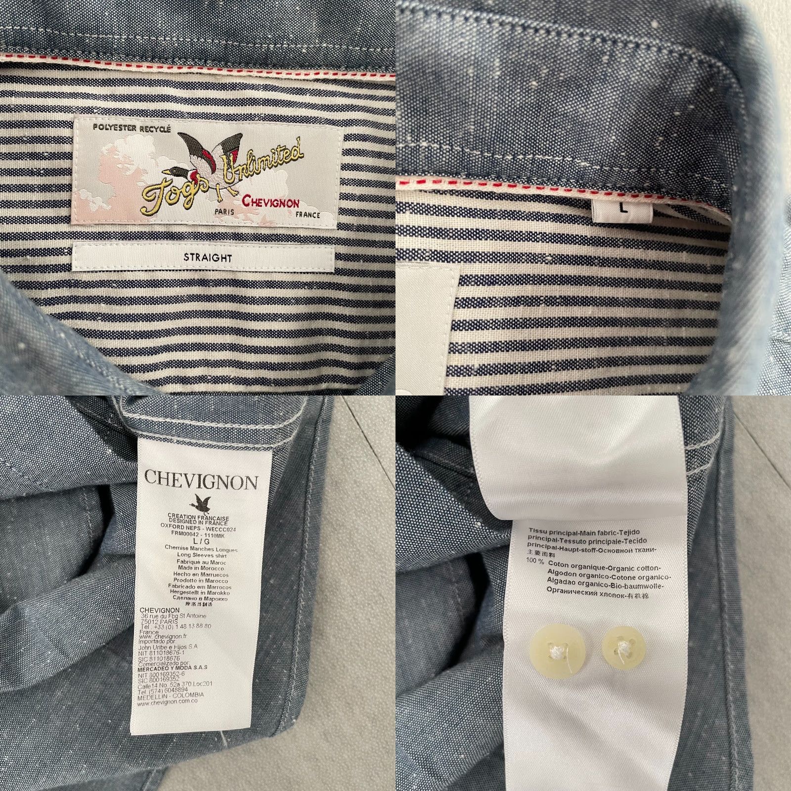 Vintage Chevignon Shirt Adult Large Blue Oxford Button-Down Long Sleeve L Size US L / EU 52-54 / 3 - 8 Thumbnail