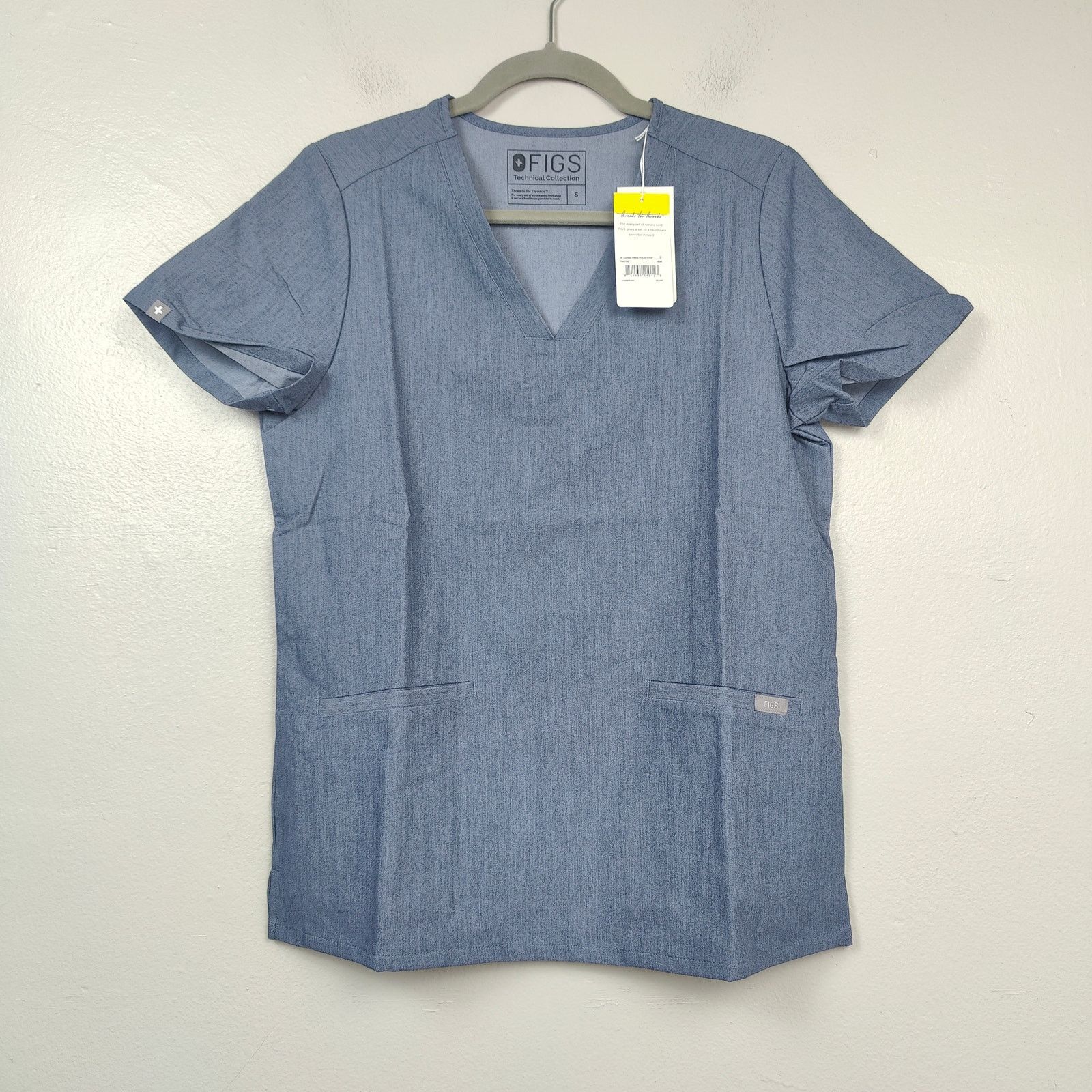 Other Figs Casma Scrub Top Womens XXS Heather Denim Gray Size XXS / US 00 / IT 34 - 1 Thumbnail