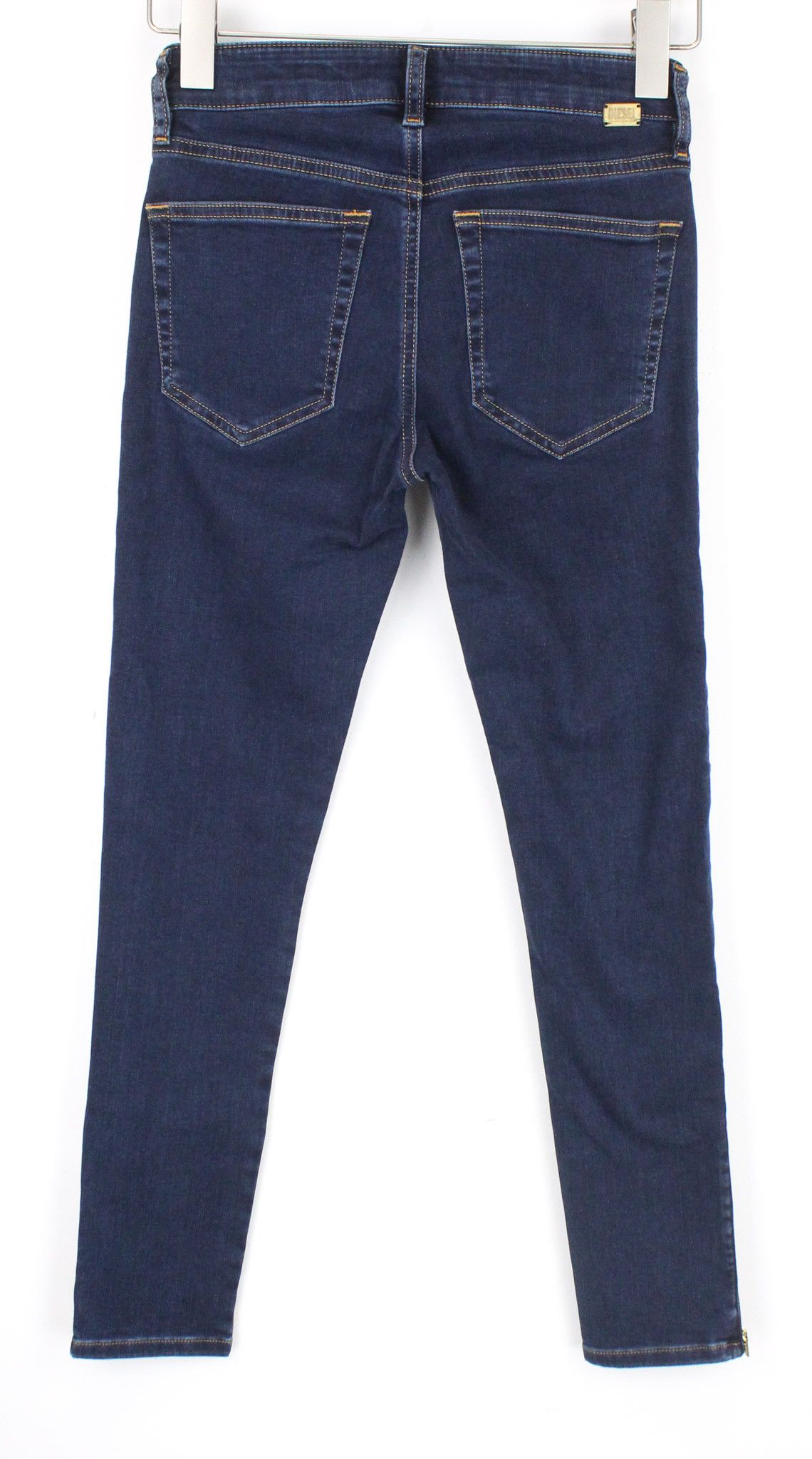 Diesel SLANDY-ZIP 083AM W26/L30 Blue Zipped Jeans 70291 Size 26" / US 2 / IT 38 - 2 Thumbnail