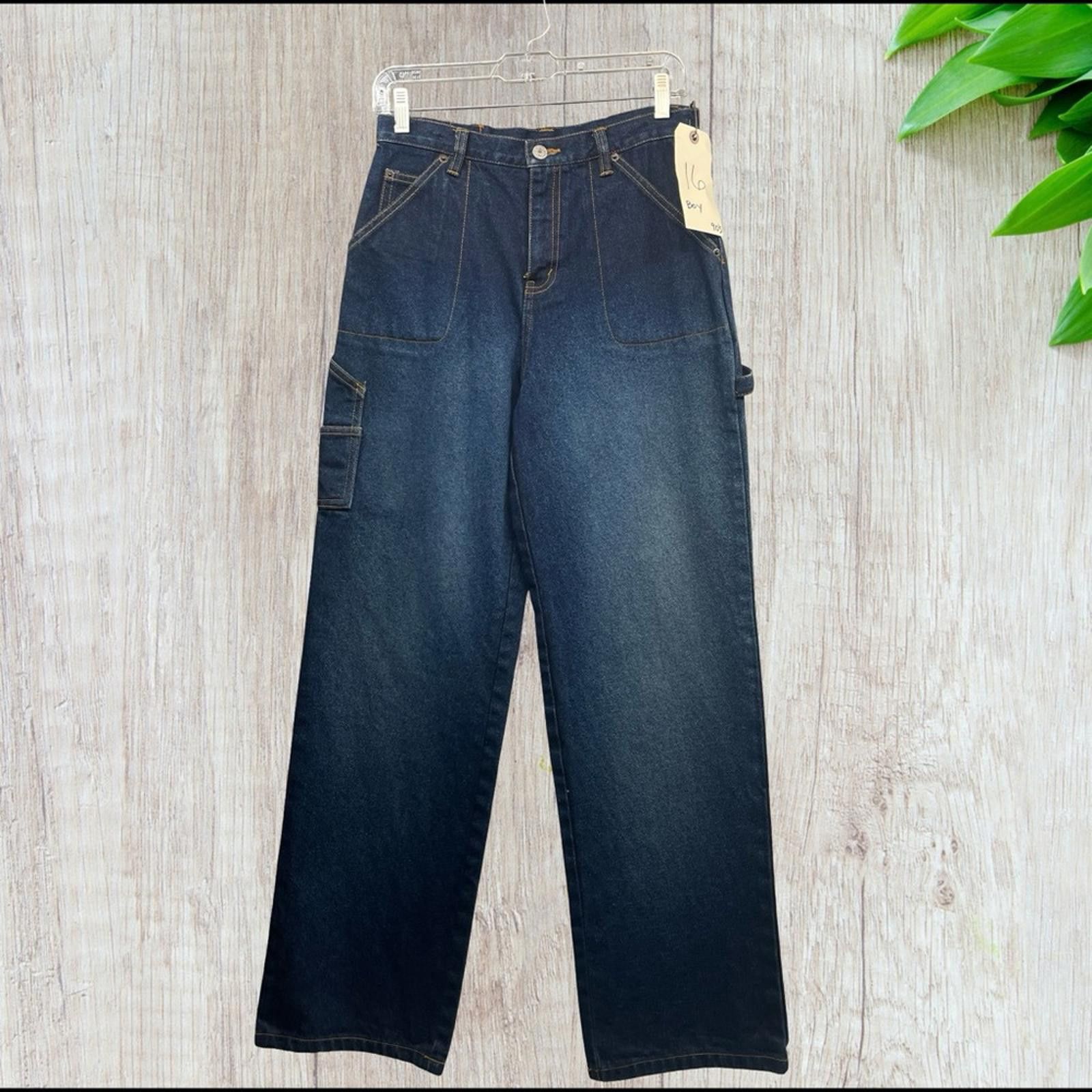 Levi's Women's Levi's Dark Blue Denim Cargo Jeans size 16 Size 38" / US 16 / IT 52 - 1 Thumbnail