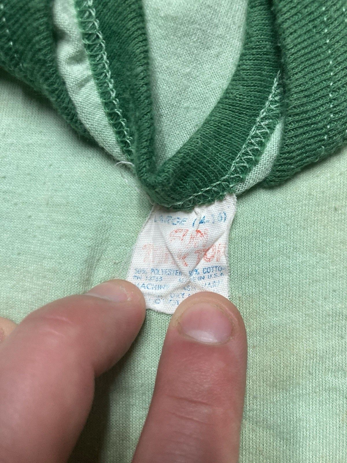 Vintage 70s tank top shirt 2 tone green boys large women’s baby tee Size S / US 4 / IT 40 - 4 Thumbnail