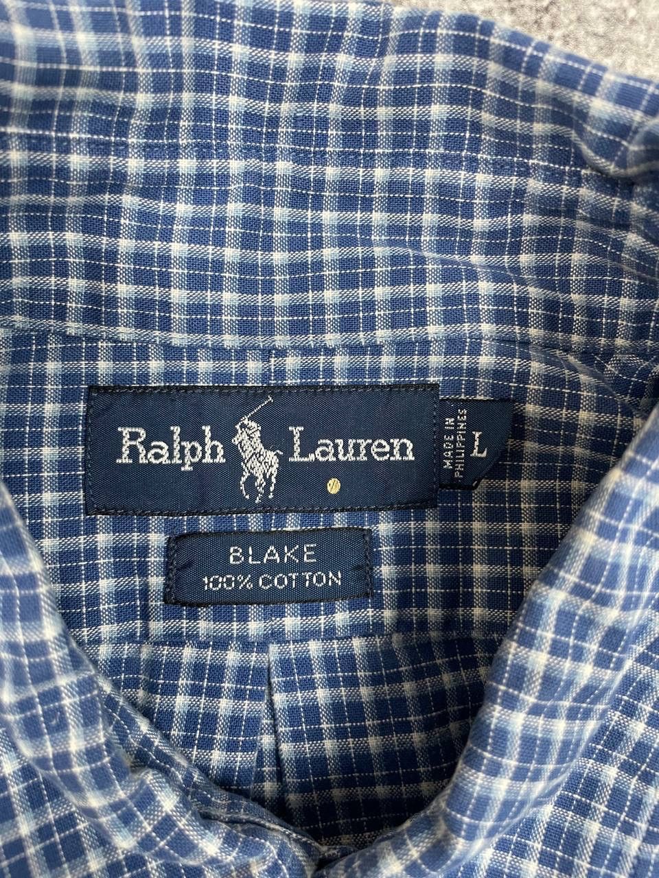 Ralph Lauren Ralph Lauren Men Cotton Shirt Button Down Check Blue White Size US L / EU 52-54 / 3 - 5 Thumbnail