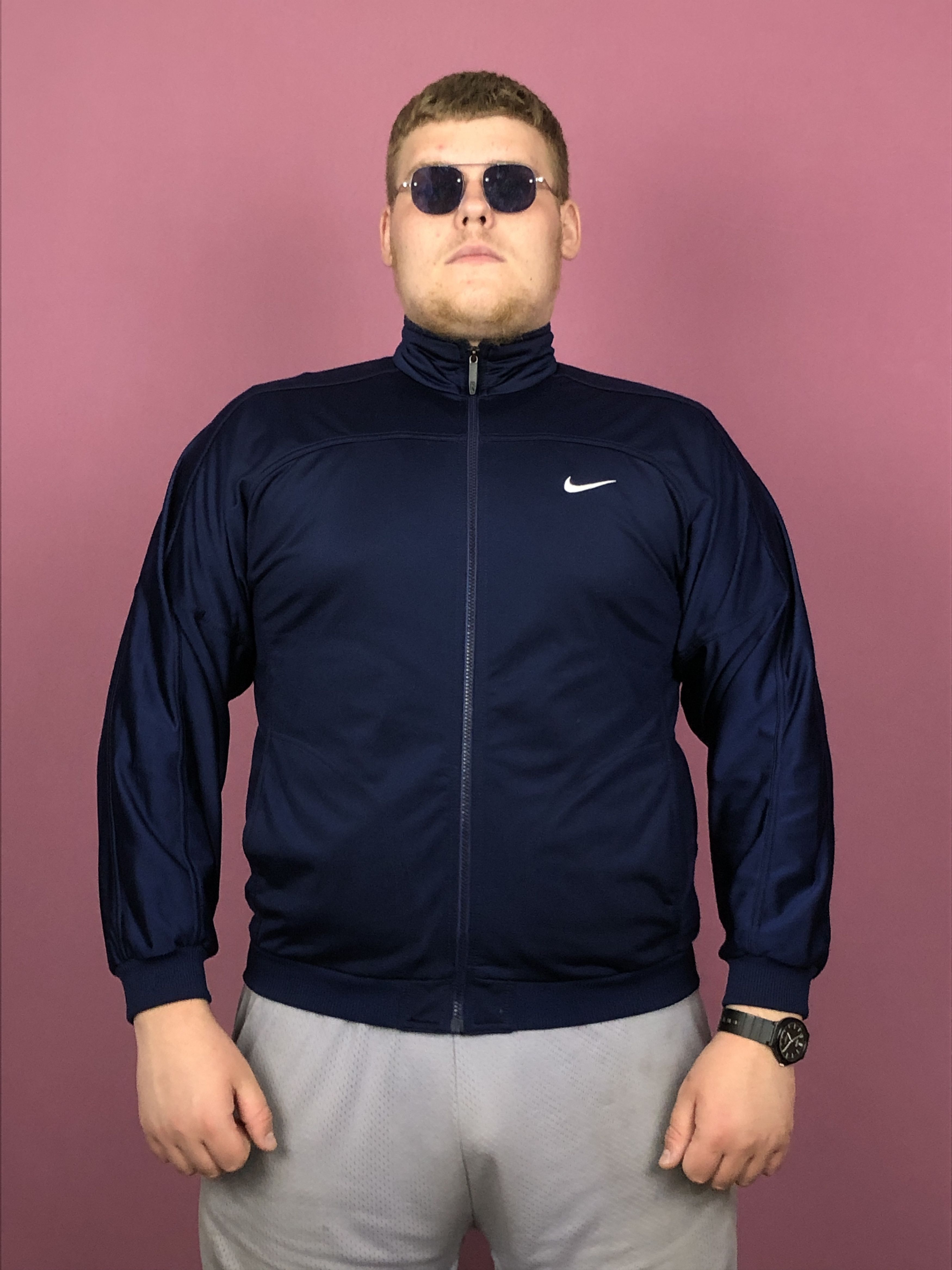 Nike × Vintage 90s Nike Vintage Men's Track Jacket - L Size US L / EU 52-54 / 3 - 2 Thumbnail