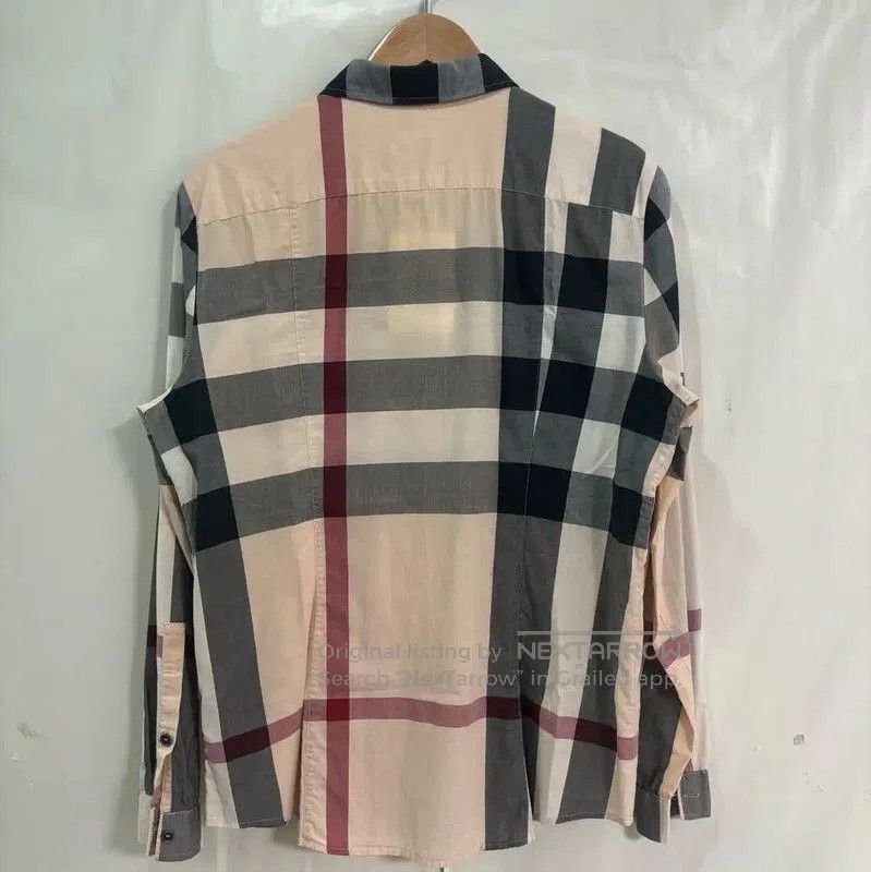 Burberry Burberry Color Block Cotton Shirt for Women. Size L / US 10 / IT 46 - 2 Thumbnail