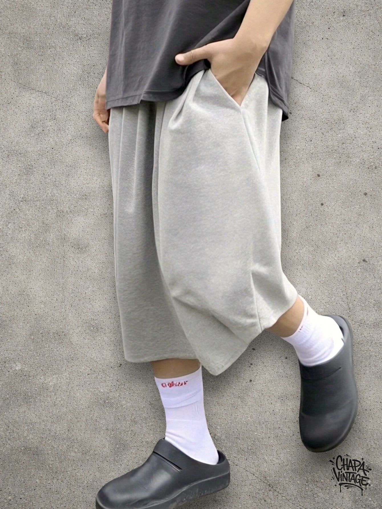 Japanese Brand Wide gray shorts Size US 32 / EU 48 - 2 Thumbnail
