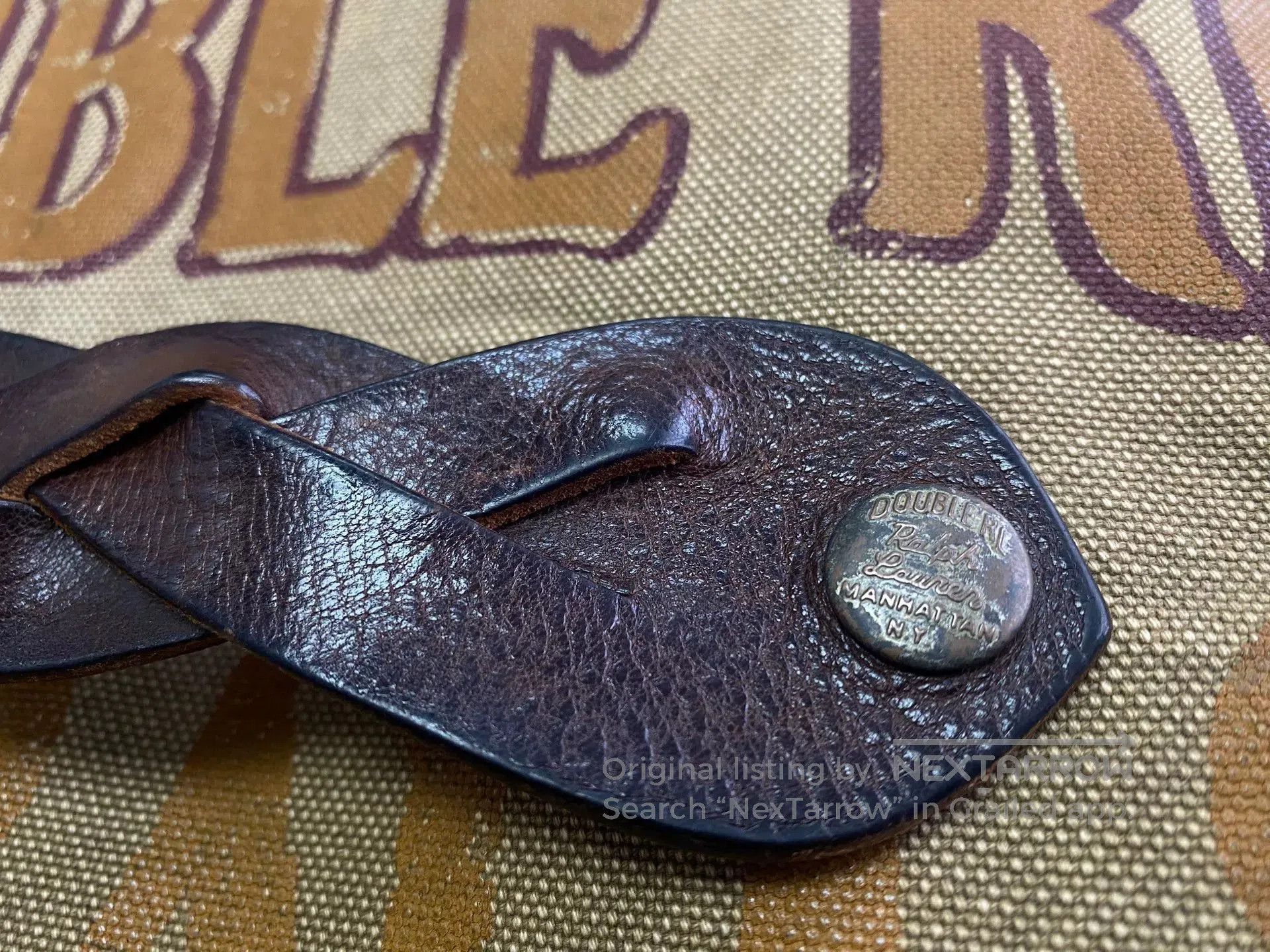 RRL Ralph Lauren Double RL Navajo Leather Bracelet. Size ONE SIZE - 3 Thumbnail