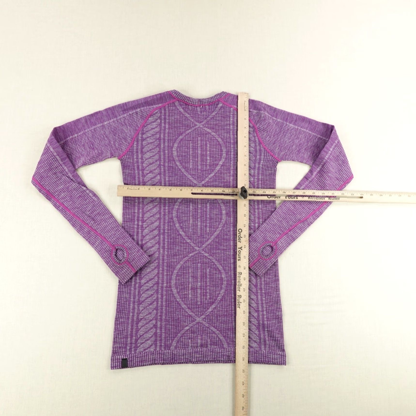 Lululemon Lululemon Shirt Womens 6 Ultra Violet Purple Rest Less Seamless Athletic Top Crew Neck Raglan Sleeve Size M / US 6-8 / IT 42-44 - 5 Thumbnail