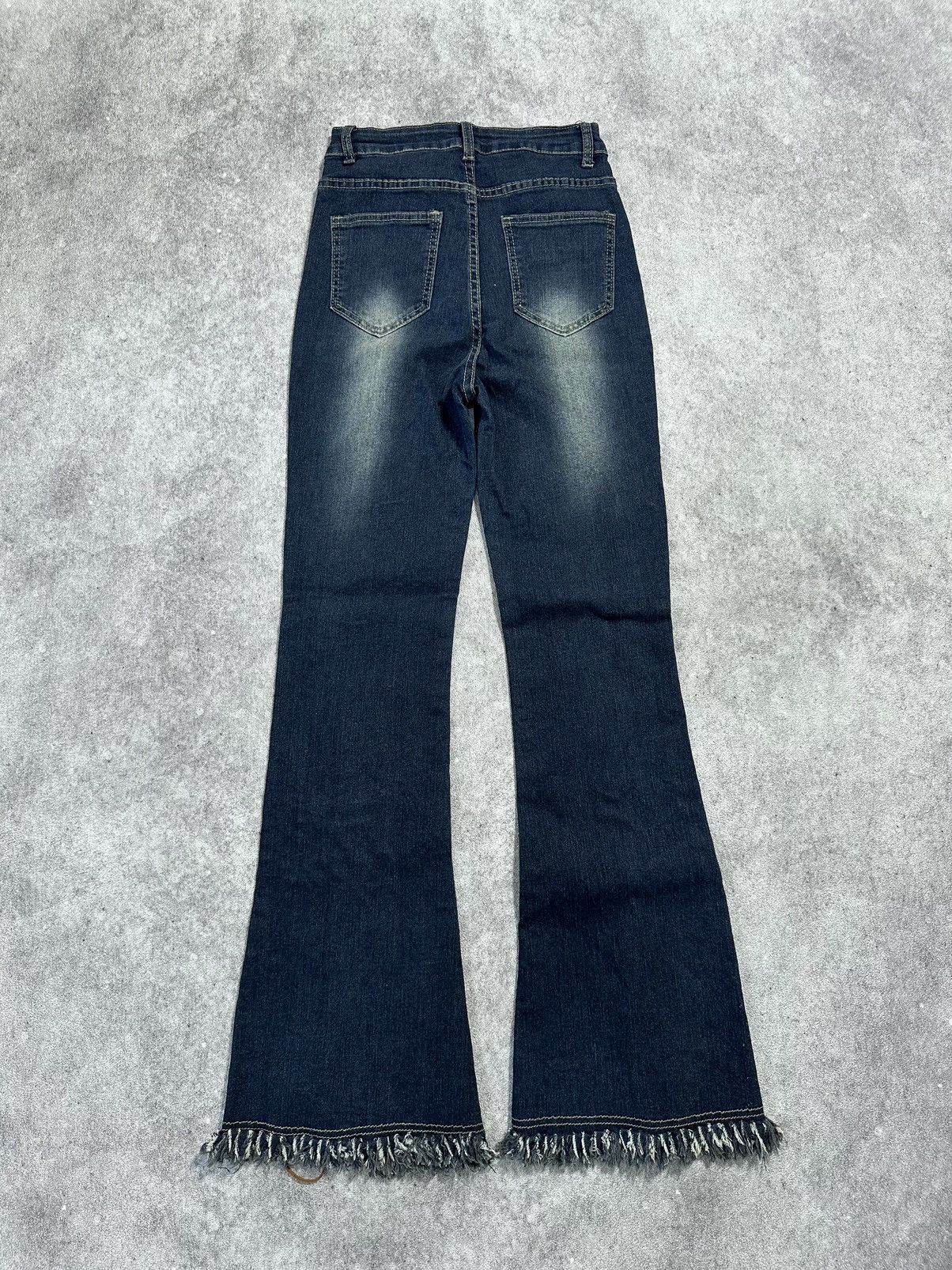 If Six Was Nine Y2K Romwe stretch Lace Up flare Denim Size 28" / US 6 / IT 42 - 2 Thumbnail