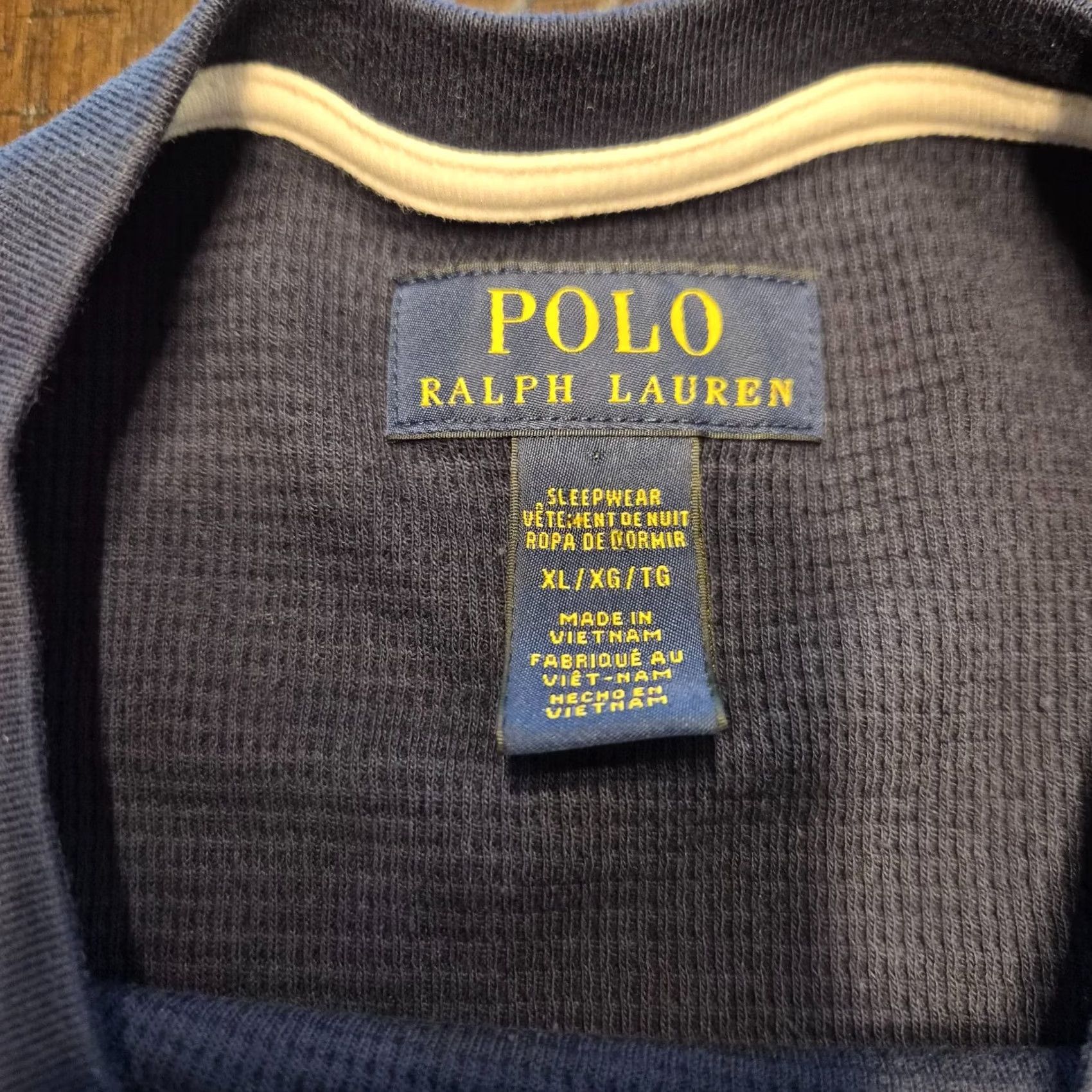 Polo Ralph Lauren Polo Ralph Lauren Pajama Top Mens XL Blue Thermal Waffle Long Sleeve G189 Size US XL / EU 56 / 4 - 4 Thumbnail