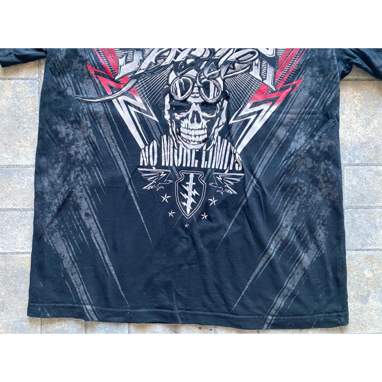 Southpole Southpole T-Shirt Mens Large Black Short Sleeve Skull Y2K No More Limits Shirt Size US L / EU 52-54 / 3 - 4 Thumbnail