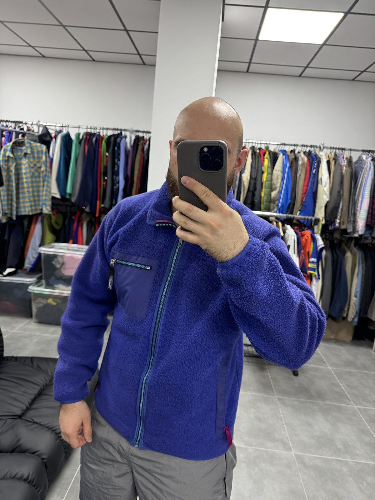 Patagonia × Vintage Vintage Patagonia Nylon Pocket Full Zip Fleece Jacket 90s Size US M / EU 48-50 / 2 - 2 Thumbnail