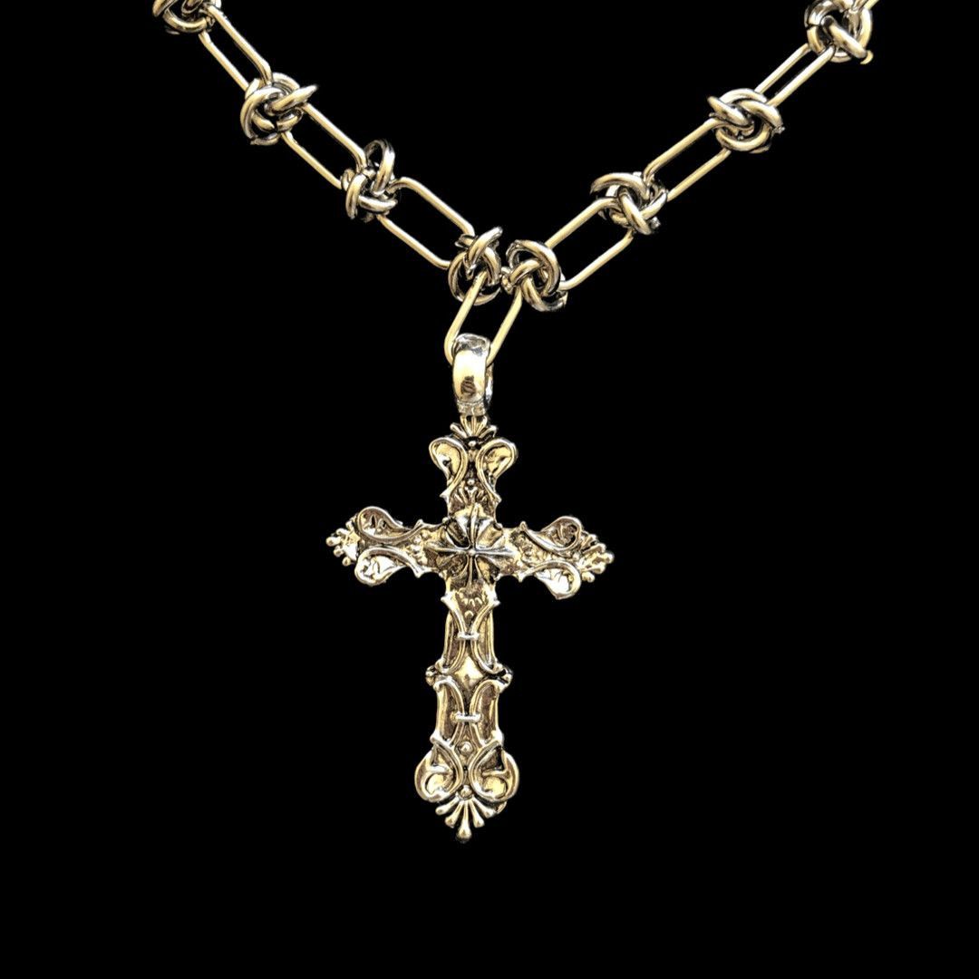 Jewelry Cross Linked Chain Punk Gothic Necklace Size ONE SIZE - 4 Thumbnail