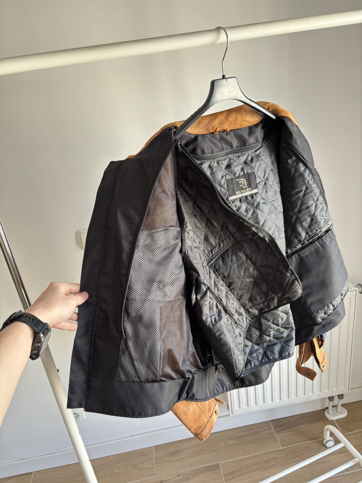 Genuine Leather Vintage Tan Suede Leather Biker Jacket New With Tags Size US M / EU 48-50 / 2 - 14 Thumbnail