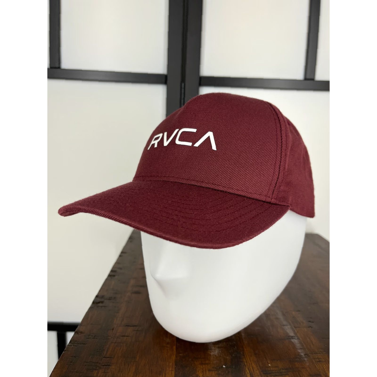 RVCA RVCA Hat Cap Snap Back Adult One Size Red Twill Baseball Adjustable 90s Beach Mens Size ONE SIZE - 4 Thumbnail