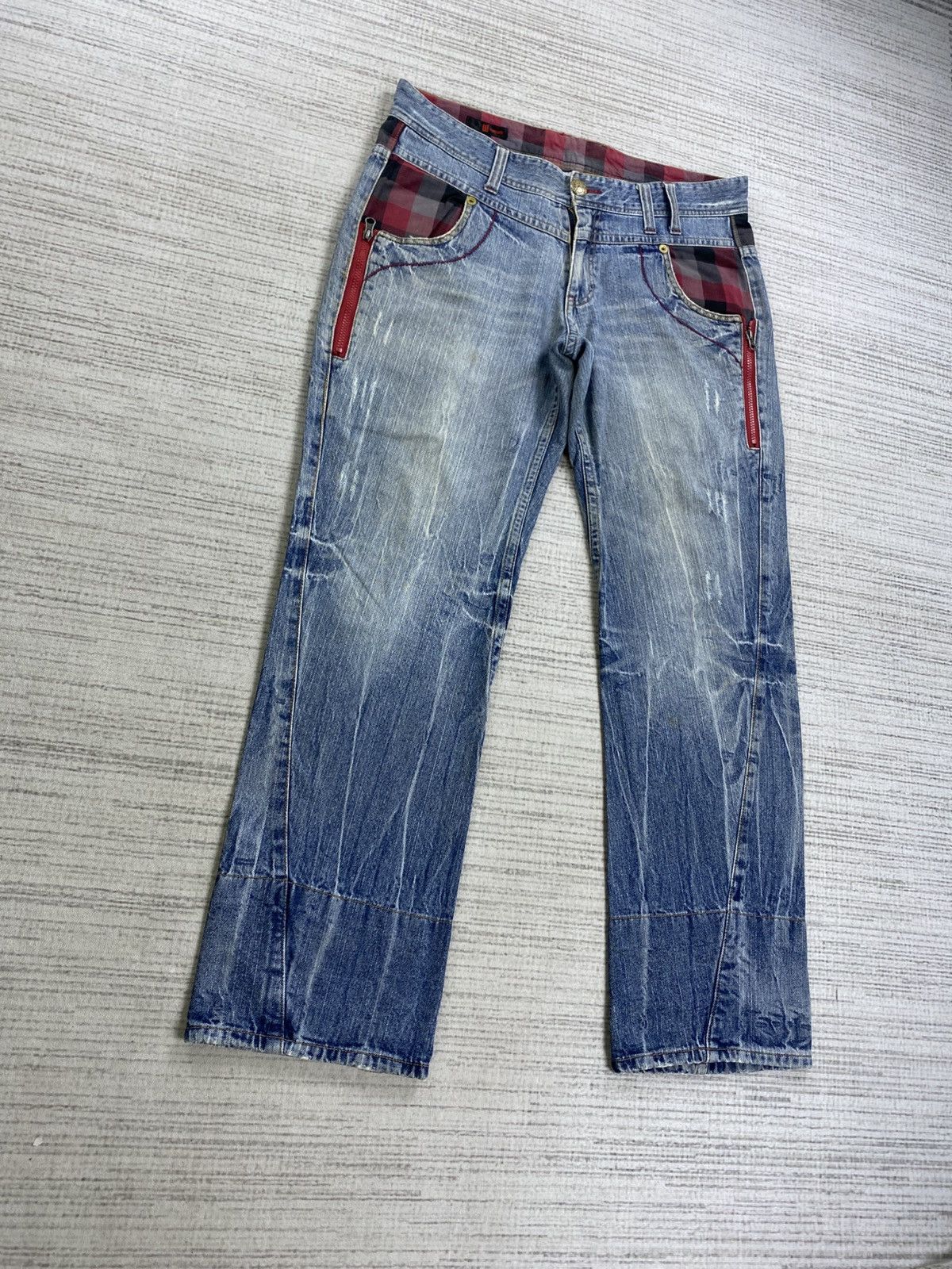 Hysteric Glamour Vintage Uj Comtempo Punk Mud Wash Rare Denim Pants Size US 34 / EU 50 - 3 Thumbnail