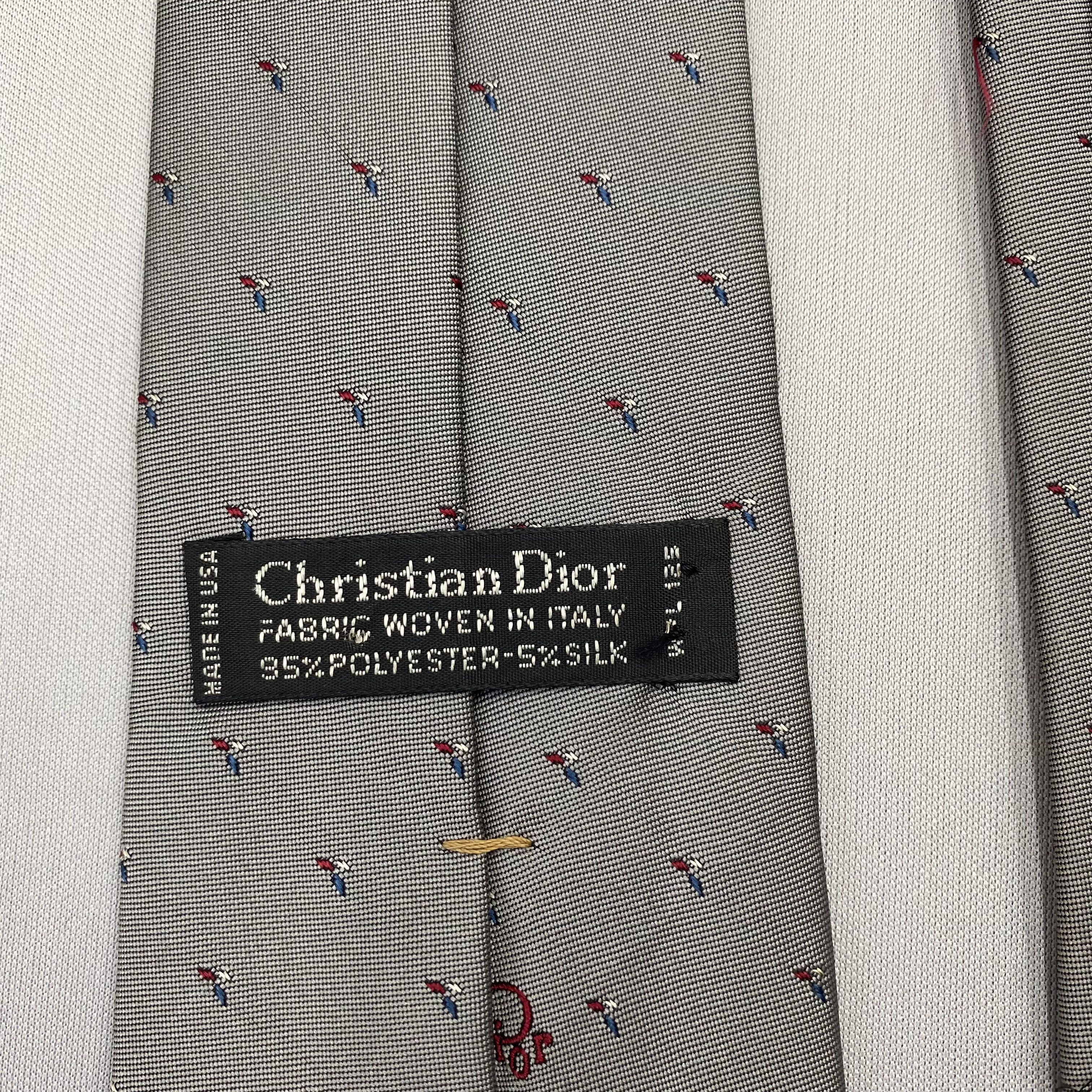 Christian Dior Monsieur Vintage Christian Dior SILK Necktie Cravate Pure Silk Size ONE SIZE - 7 Thumbnail