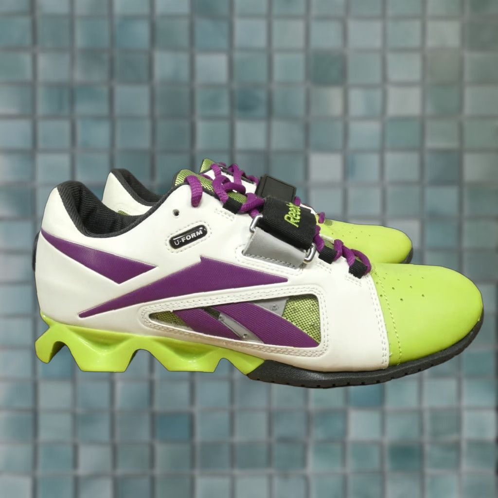 Reebok CrossFit Lifter U-Form Sneaker Women 10 White Green Purple J85209