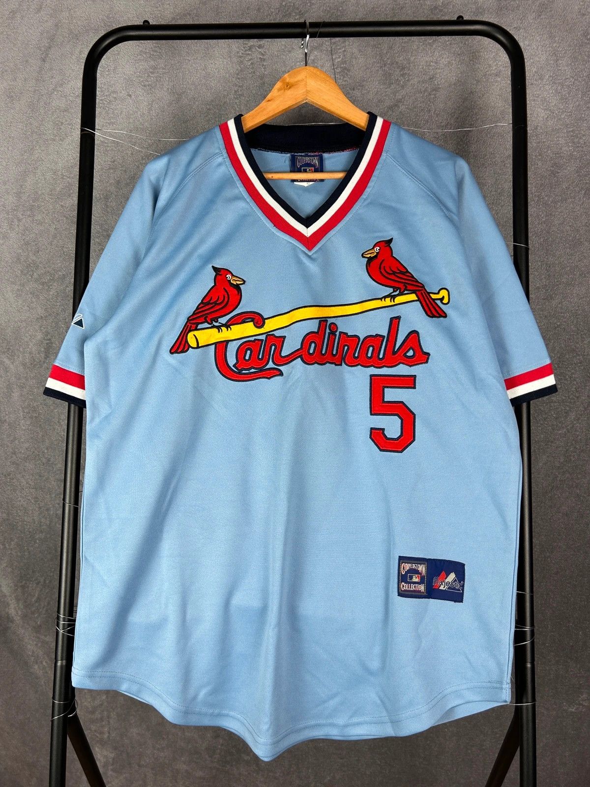 Majestic Cardinals Jersey 5 Pujols niebieska big logo haft Size US XL / EU 56 / 4 - 1 Thumbnail