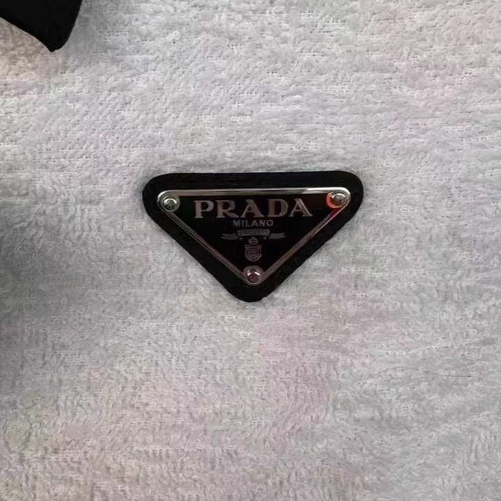 Prada Prada 99 New White Terry Metal Triangle Logo Jacket 38 Size XS / US 0-2 / IT 36-38 - 3 Thumbnail