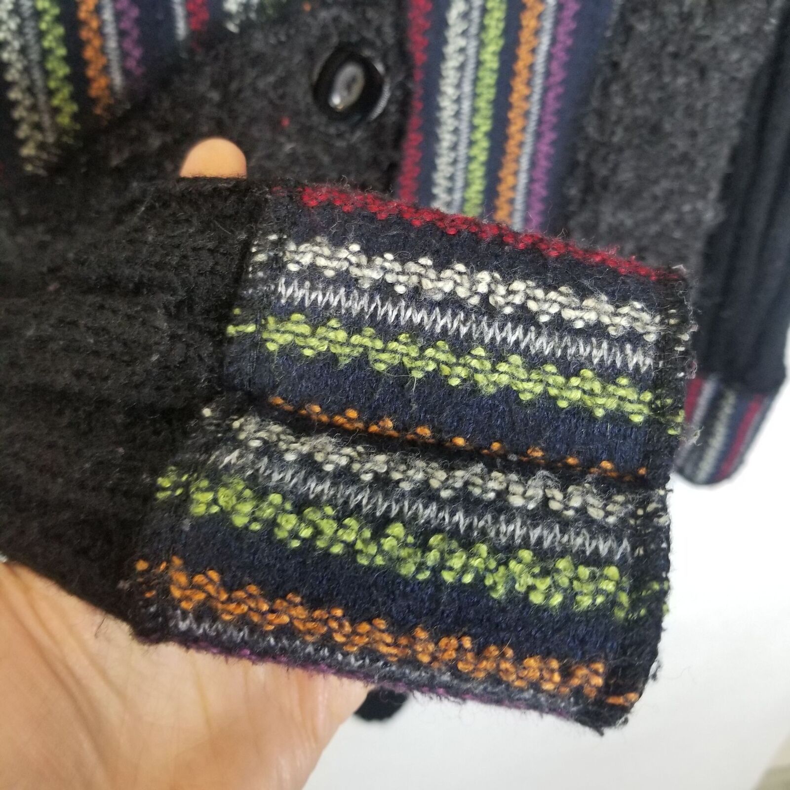 Dioniso Liquid Sioni Wool Mohair Sweater Cardigan Artsy Mixed Media Size S / US 4 / IT 40 - 5 Thumbnail